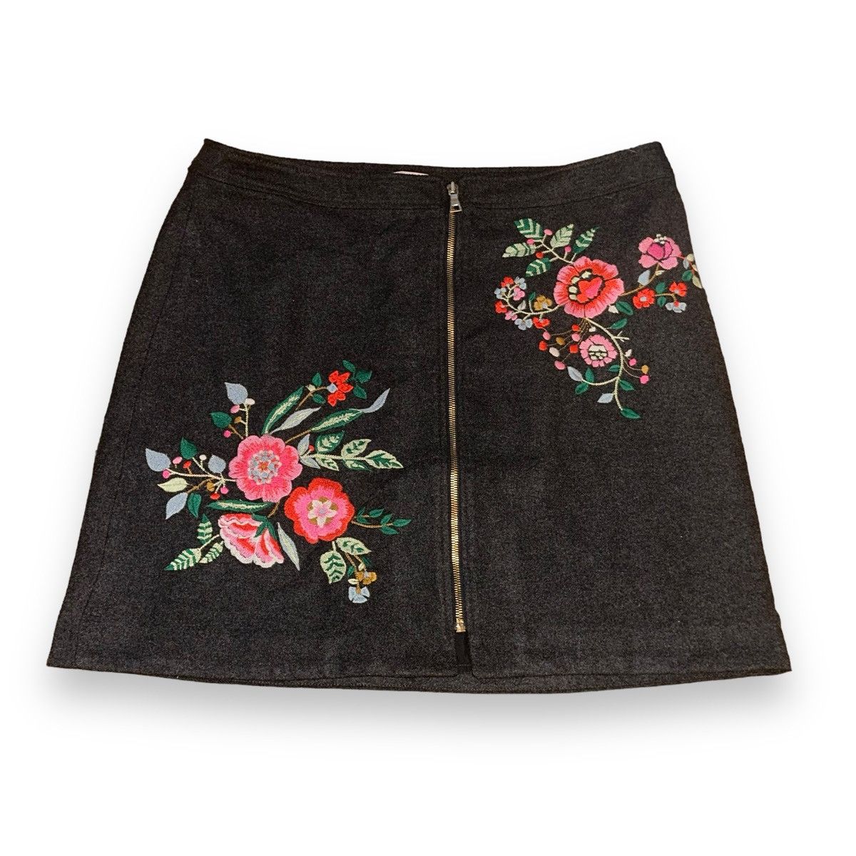 Loft Loft embroidered wool blend skirt Size 36" / US 14 / IT 50 - 3 Thumbnail