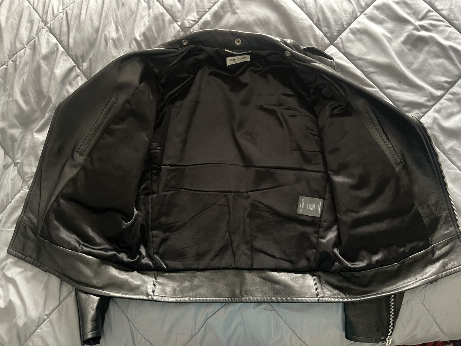 Hedi Slimane × Saint Laurent Paris GORGEOUS 2014 Saint Laurent L01 Leather Biker Jacket!!! Size US L / EU 52-54 / 3 - 5 Thumbnail