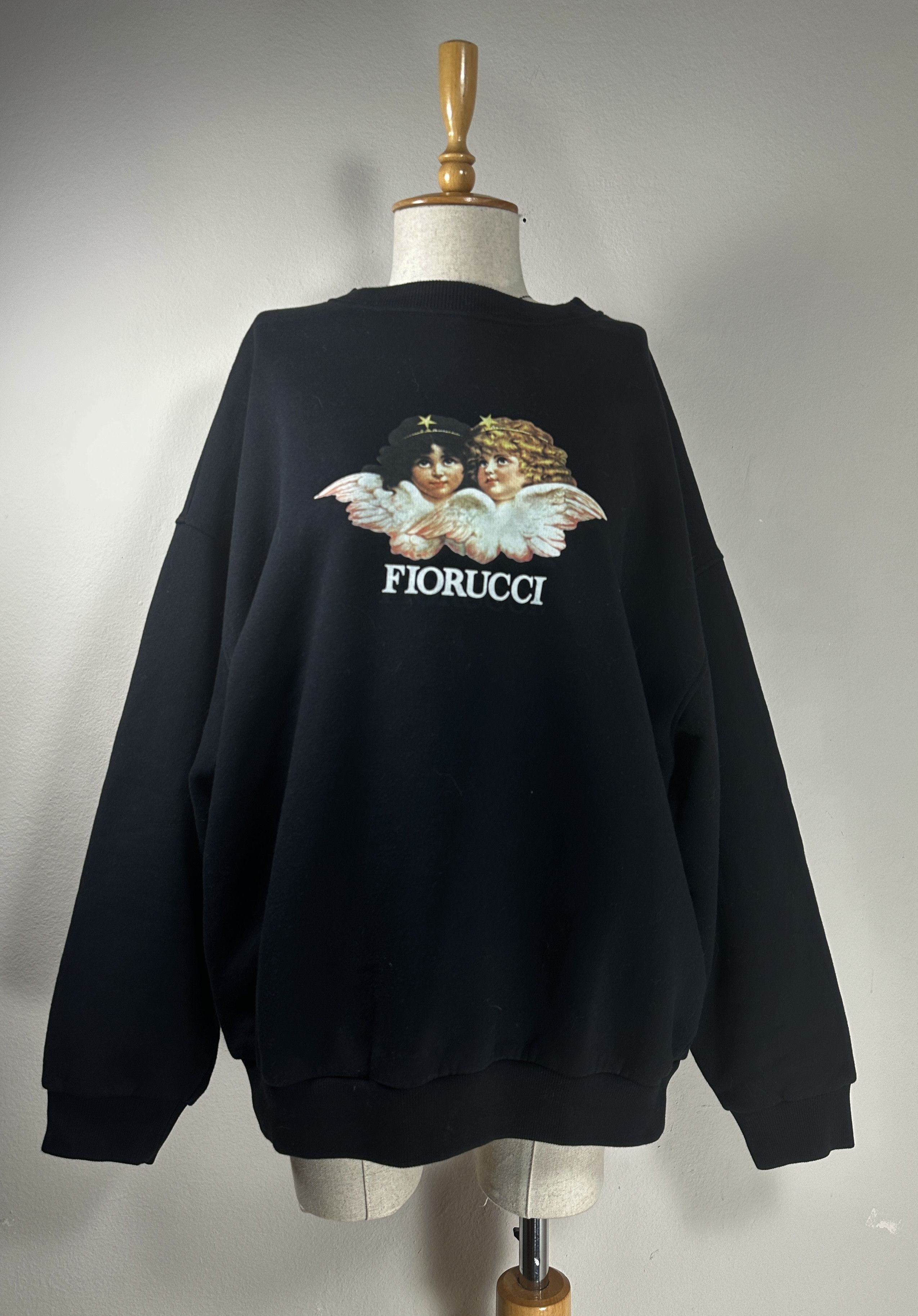 image of Fiorucci Black Angel Sweatshirt, Women's (Size XL)