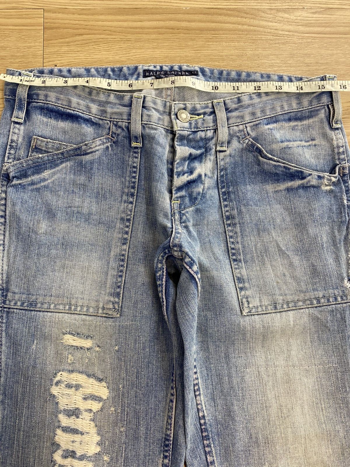 Ralph Lauren Ralph Lauren Bush Pants Distress Denim Size US 31 - 12 Thumbnail