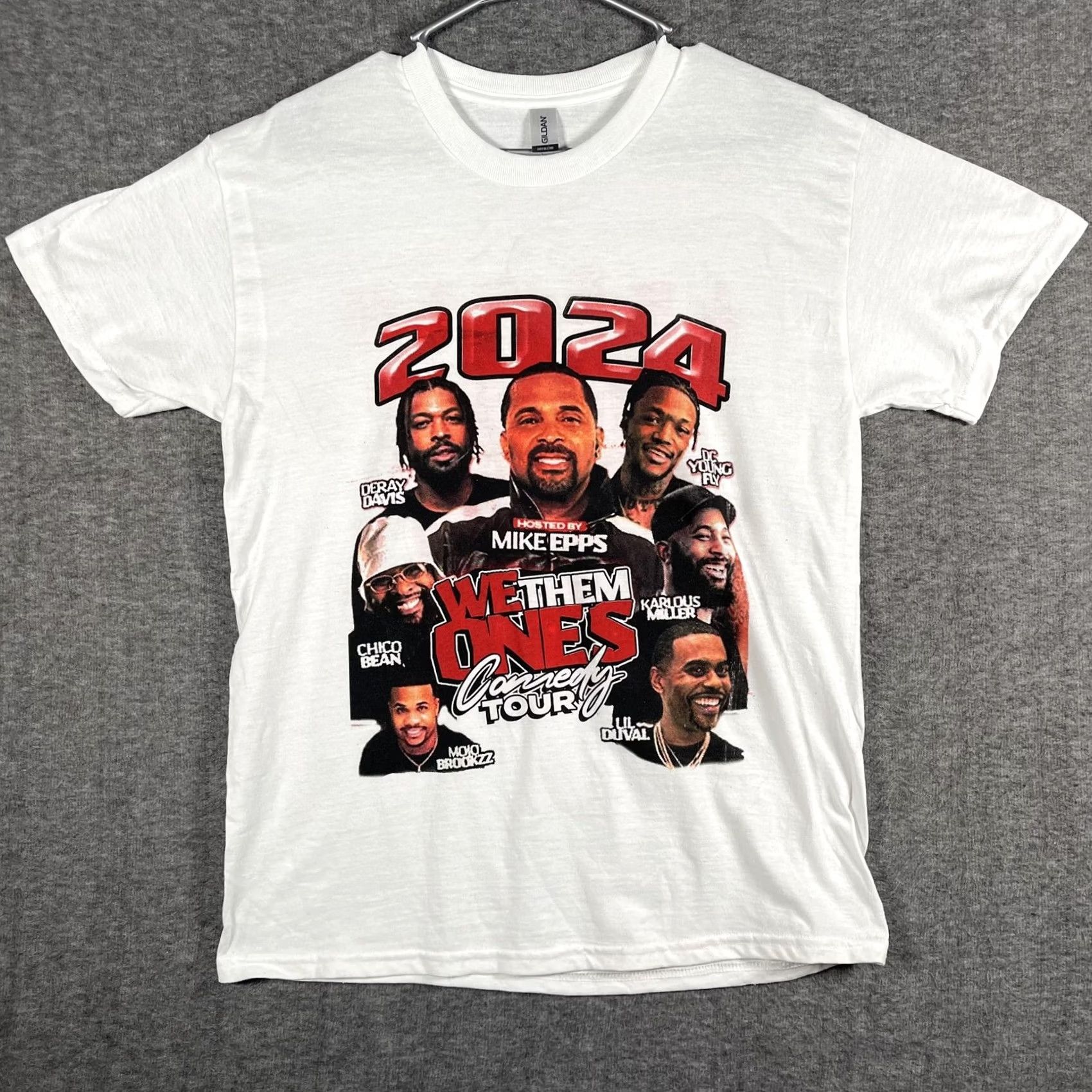 Gildan We Them Ones Comedy Tour 2024 Shirt Mens Large White Mike Epps DC Young Fly Size US L / EU 52-54 / 3 - 2 Thumbnail