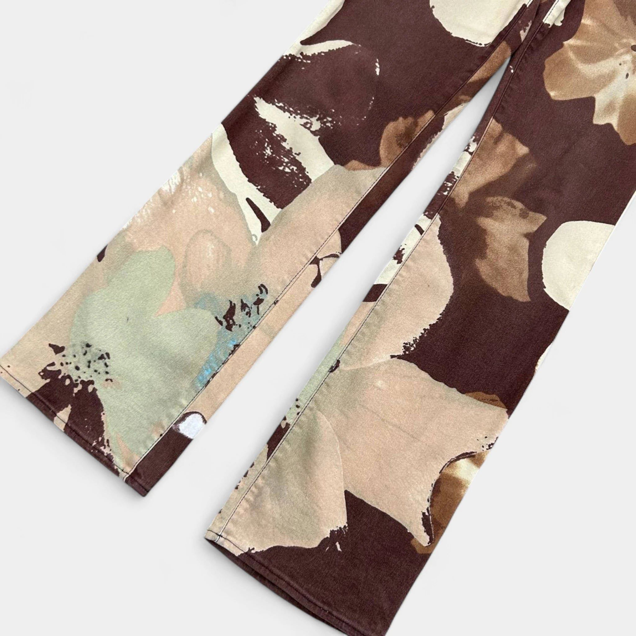 Just Cavalli Just Cavalli 2000s Floral Flared Jeans Size 29" - 3 Thumbnail