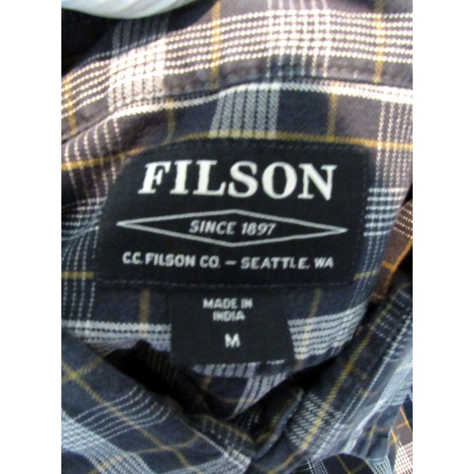 Filson Filson Button Up Shirt Mens Size Medium Plaid Black Long Sleeve Lightweight Size US M / EU 48-50 / 2 - 5 Thumbnail