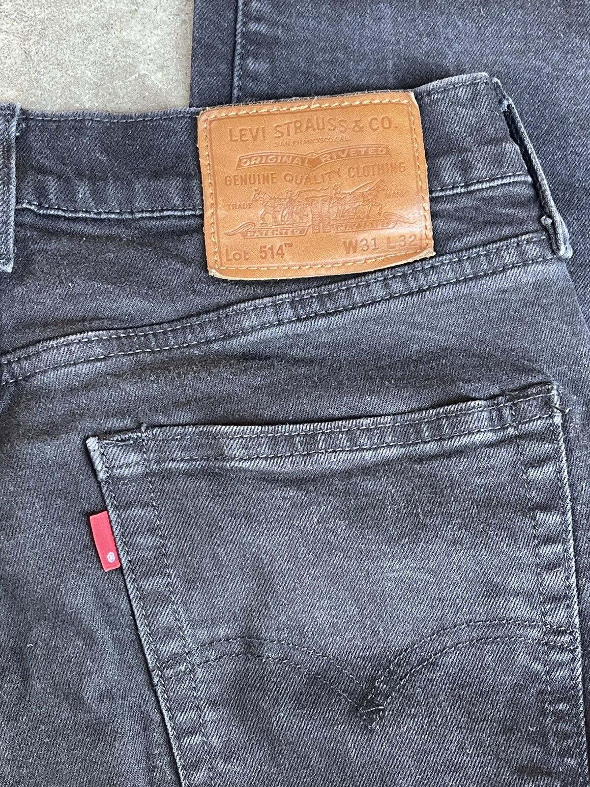 Levi's Levis Premium 514s Black Denim Jeans Size US 31 - 1 Thumbnail