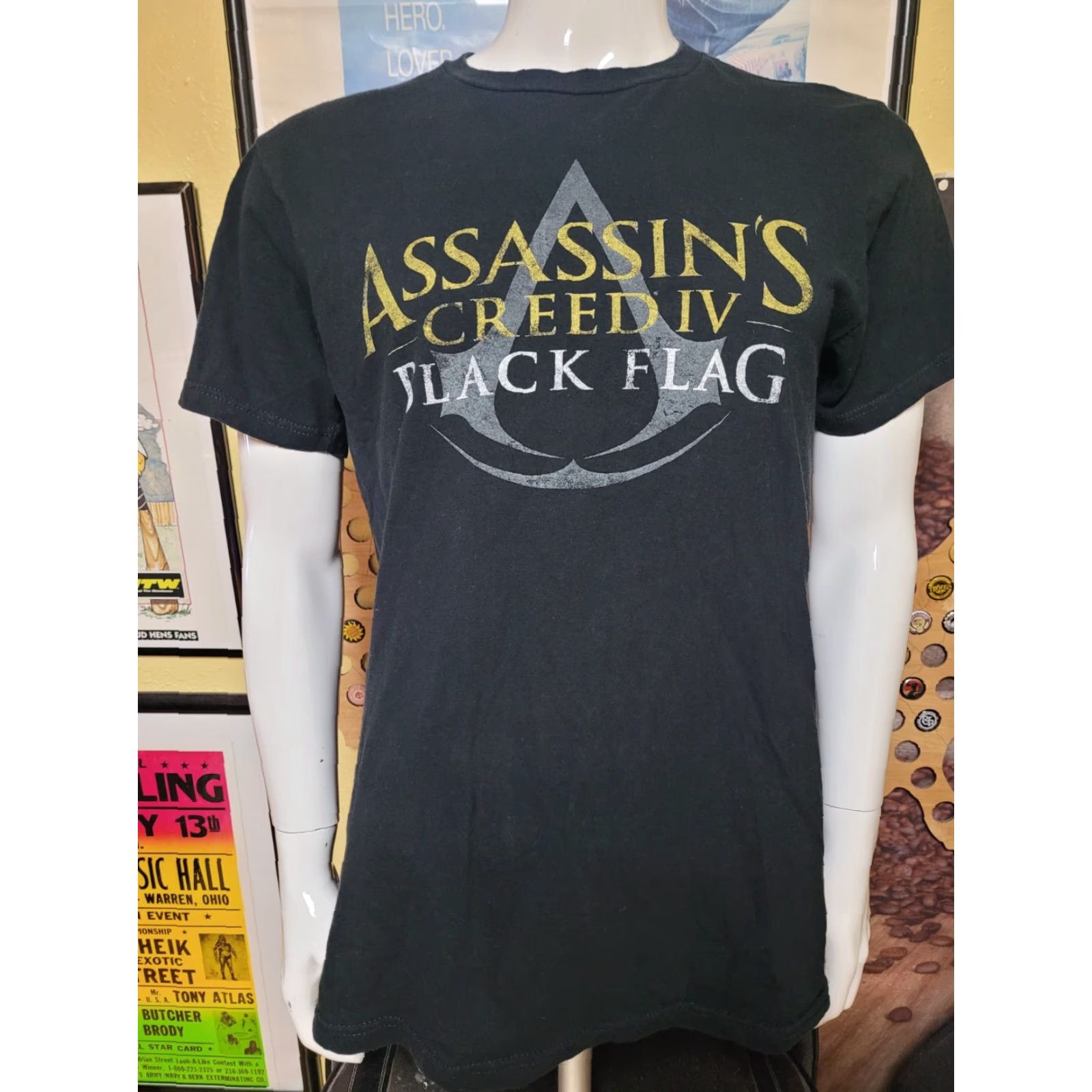 Vintage Assassin's Creed IV Black Flag Video Game T Shirt L Mens Large Black 00s Graphic Tee Ubisoft 2013 Promo Size US L / EU 52-54 / 3 - 2 Thumbnail