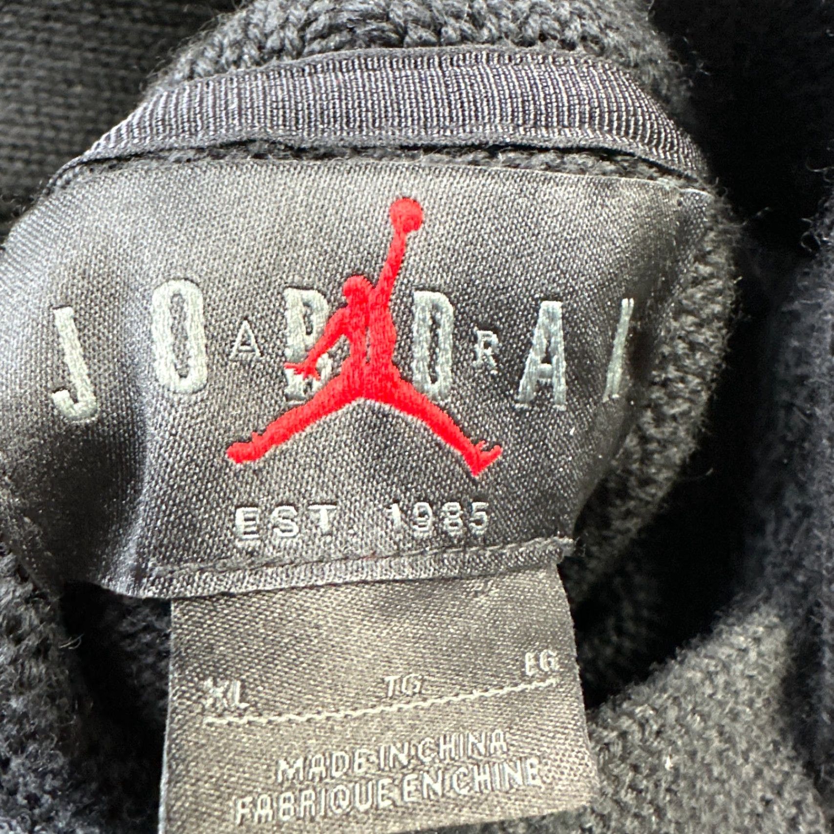 Jordan Brand Jordan A Ma Maniere Hoodie Mens XL Black Wool Knit Distressed Logo Zip Crew Neck Pullover Hooded Regular Vintage: No Size US XL / EU 56 / 4 - 6 Thumbnail