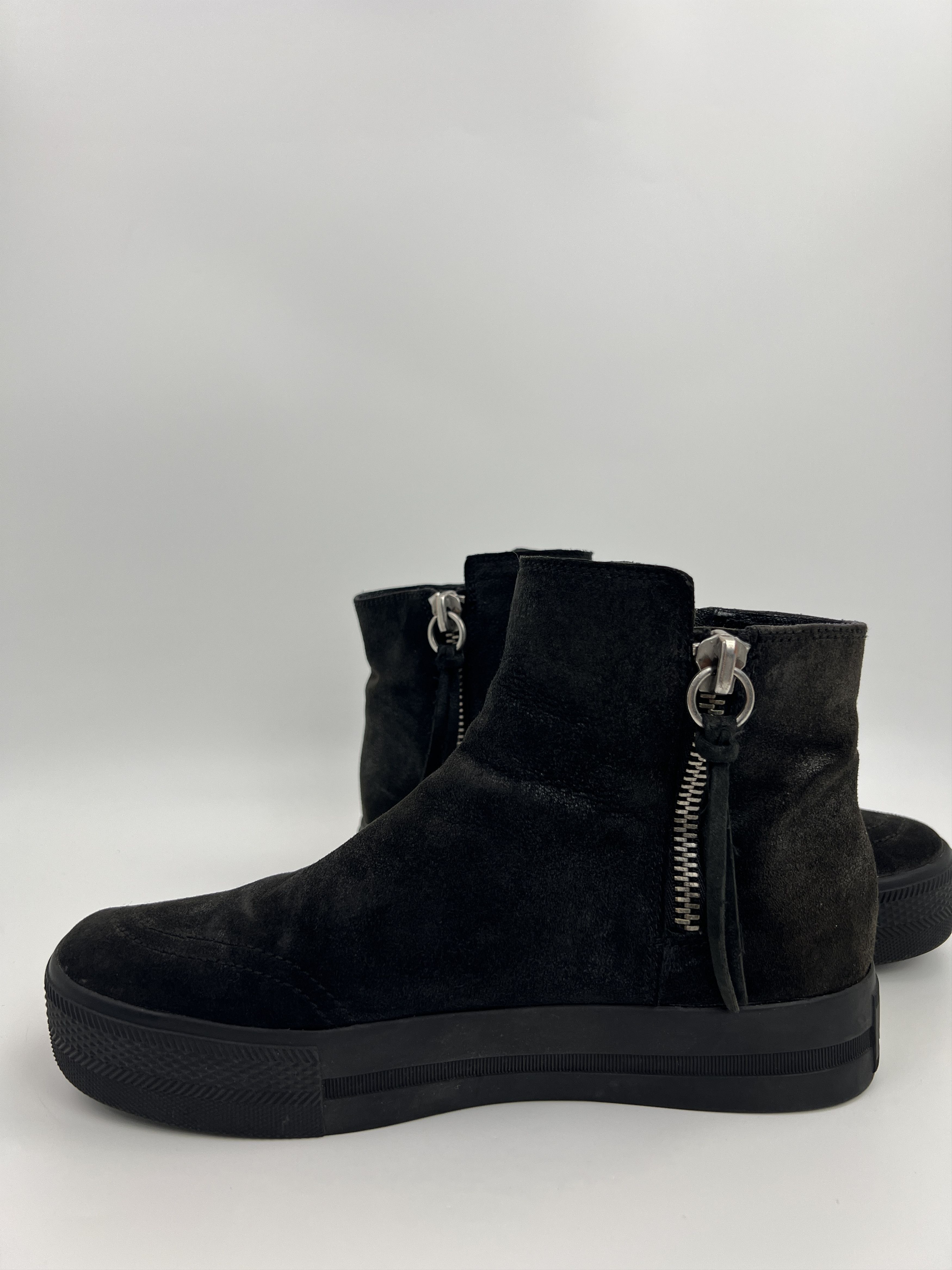 ASH Y2K ASH Black Leather Ankle Boots Zippers Avant Garde Style Size US 9 / IT 39 - 7 Thumbnail
