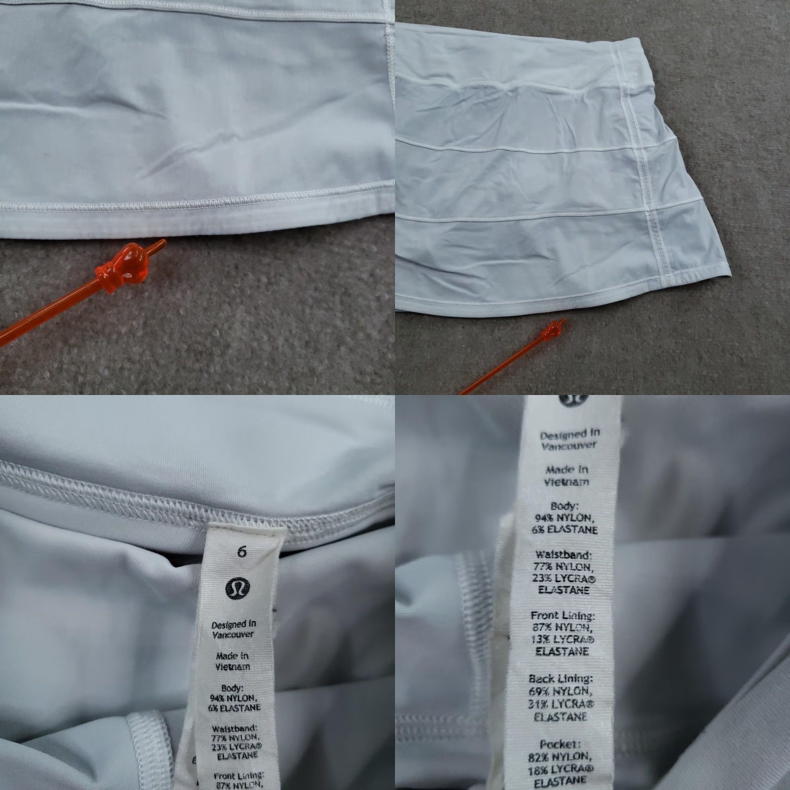 Lululemon Lululemon Skort Womens 6 White Built In Shorts Athletic Running Tennis Golf Gym & Training Skirt Short Size 28" / US 6 / IT 42 - 8 Thumbnail