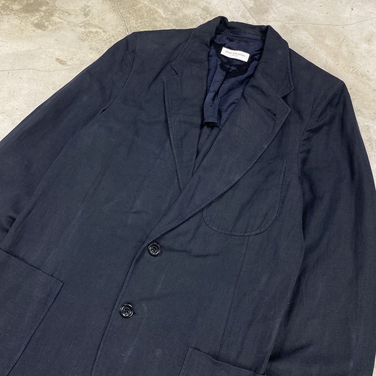 Dries Van Noten Single Breasted Linen Blazer Size 46R - 2 Thumbnail