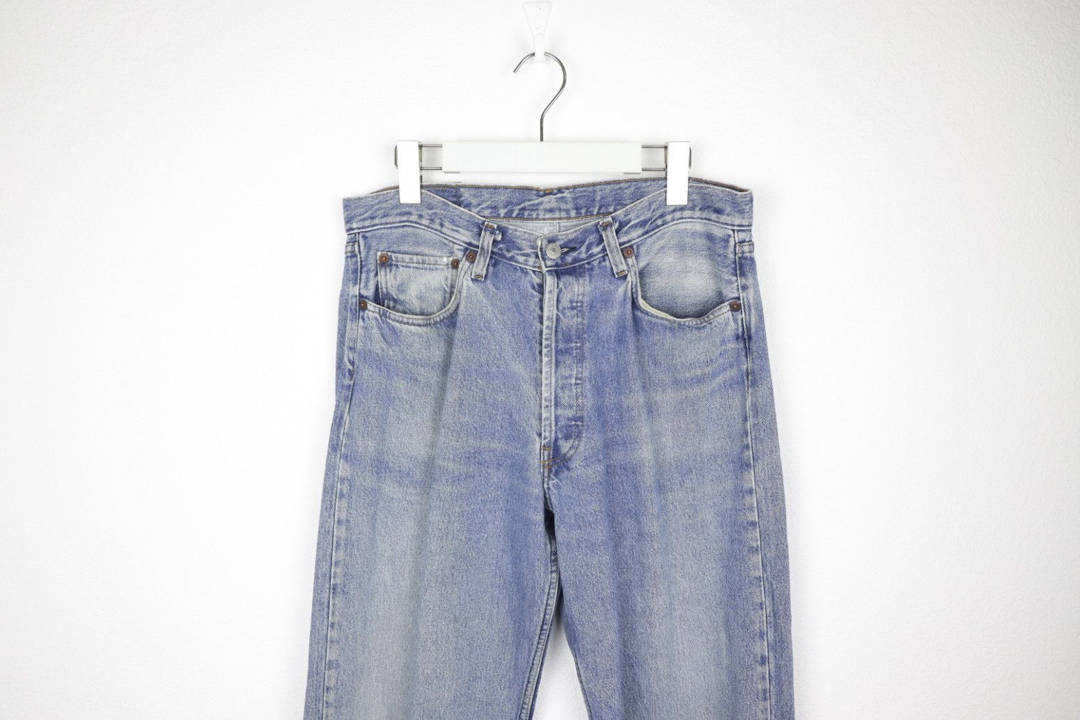 Levi's × Levi's Vintage Clothing × Vintage Vintage 90s Levi's 501 Blue Washed Denim Tab Jeans Pants Size US 32 / EU 48 - 2 Thumbnail