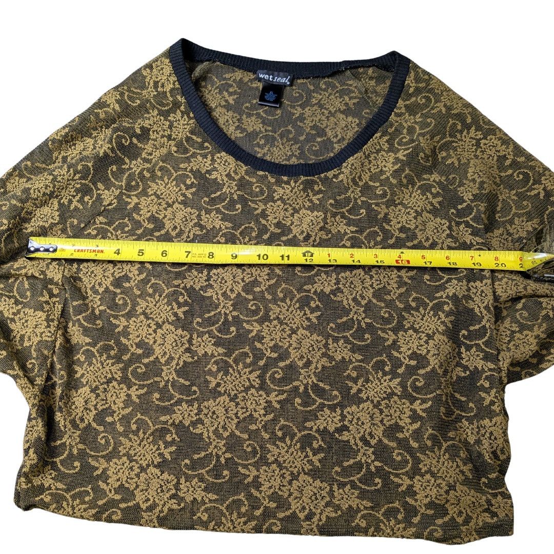 Vintage Vintage Wet Seal Sheer Baroque Top with Embroidered Filigree Size XL / US 12-14 / IT 48-50 - 4 Thumbnail