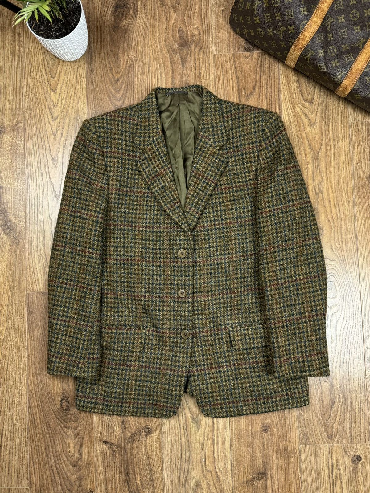Harris Tweed Vintage wool blazer Harris Tweed original retro item Size 38S - 1 Thumbnail