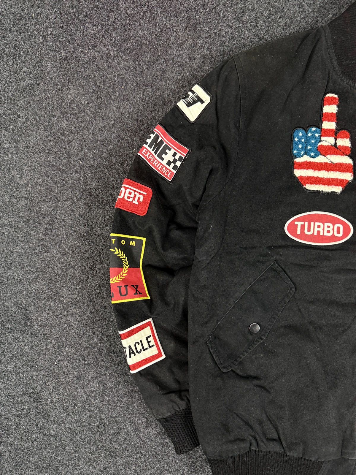 Moschino Black Racing Patch Bomber Jacket — Volume Sound M Size US M / EU 48-50 / 2 - 3 Thumbnail