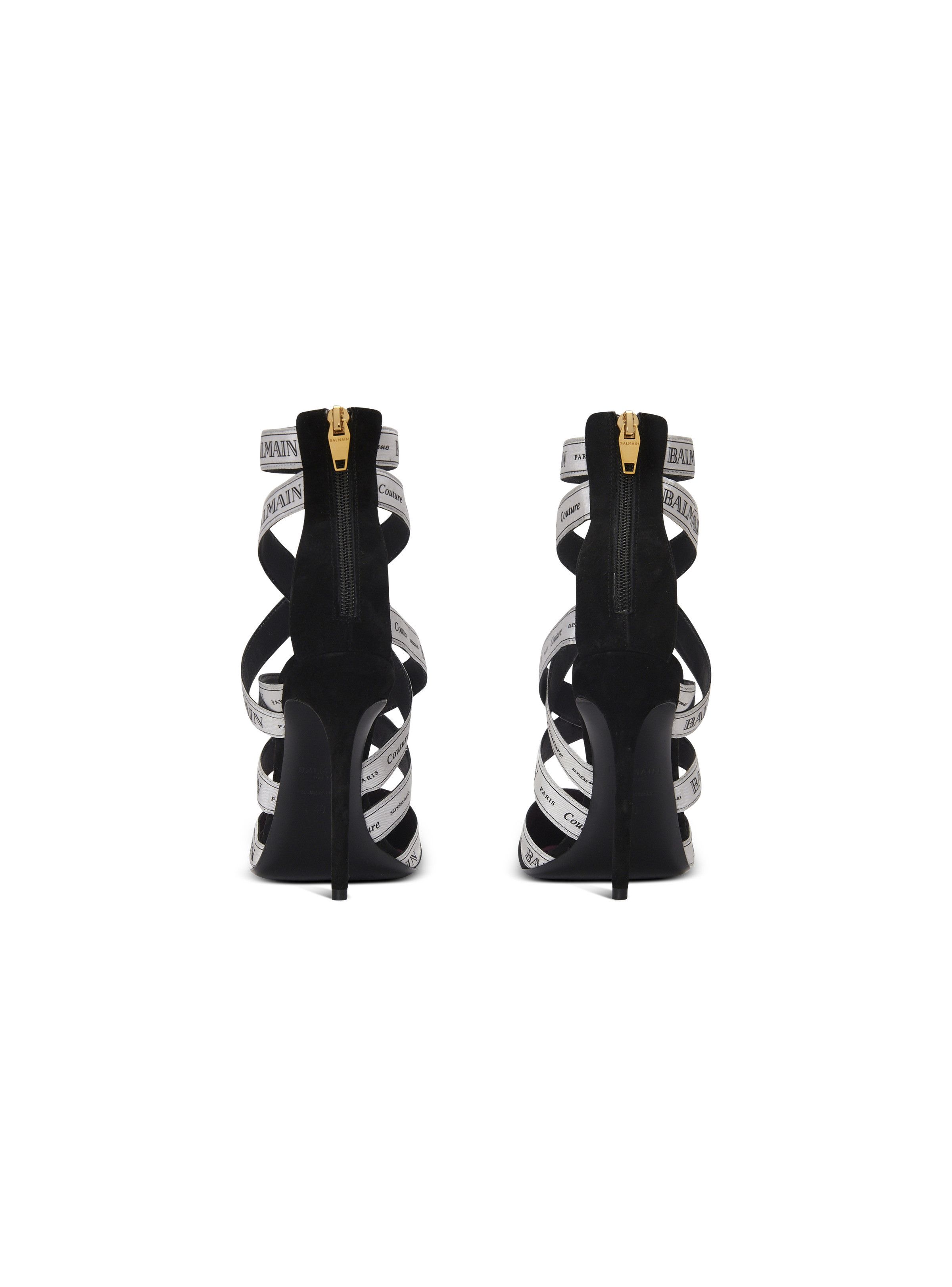 Balmain o1s1wg111225 Couture Ribbon Pumps in Black Size US 8 / IT 38 - 7 Thumbnail