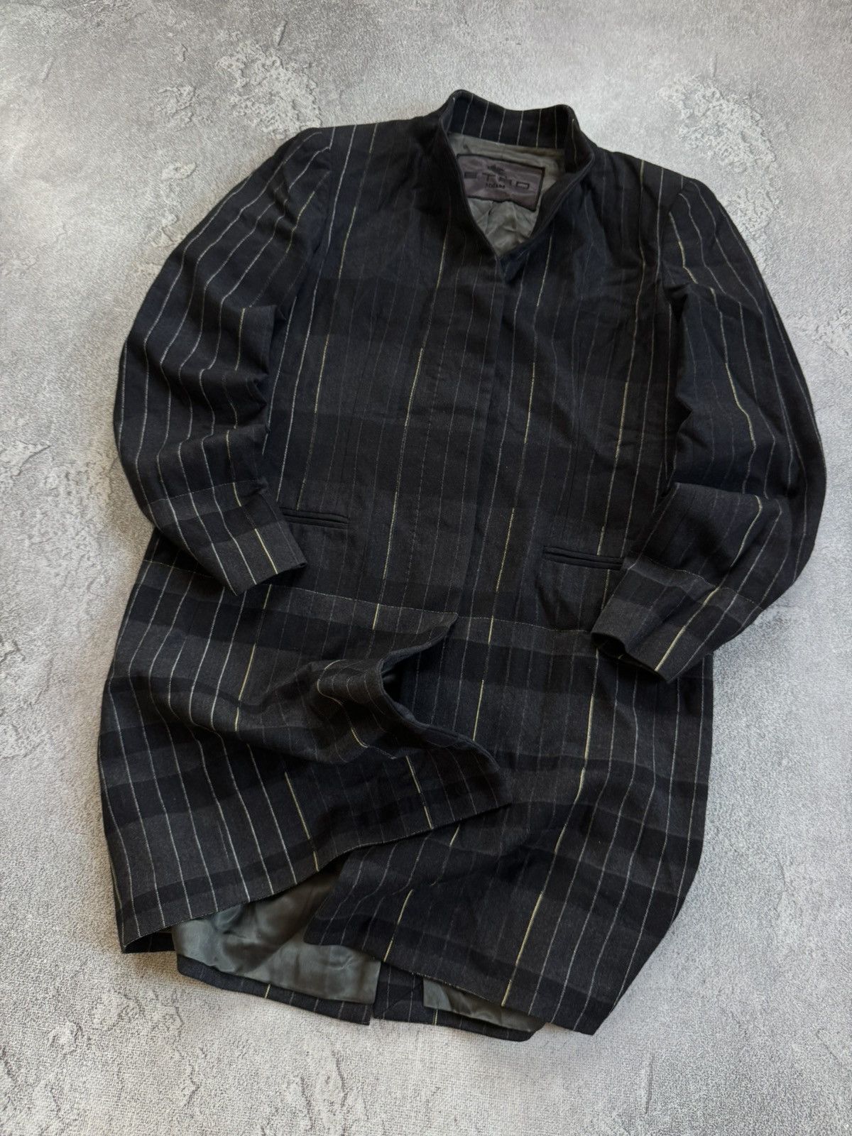 Etro Etro 42size striped wool coat long jacket button up casual Size M / US 6-8 / IT 42-44 - 4 Thumbnail