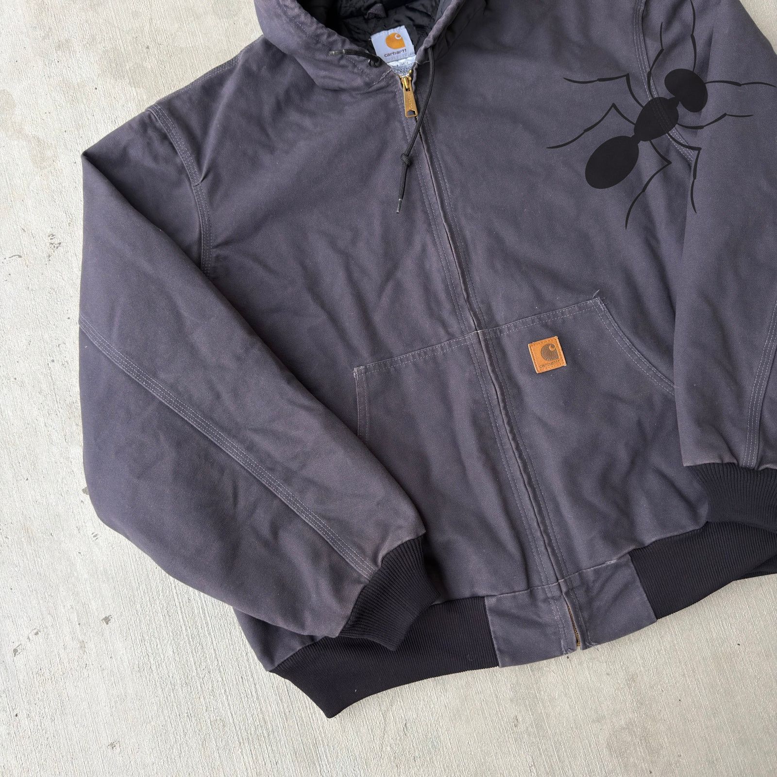 Carhartt × Vintage Carhartt J247 PTB blue hooded work wear jacket Size US XL / EU 56 / 4 - 2 Thumbnail