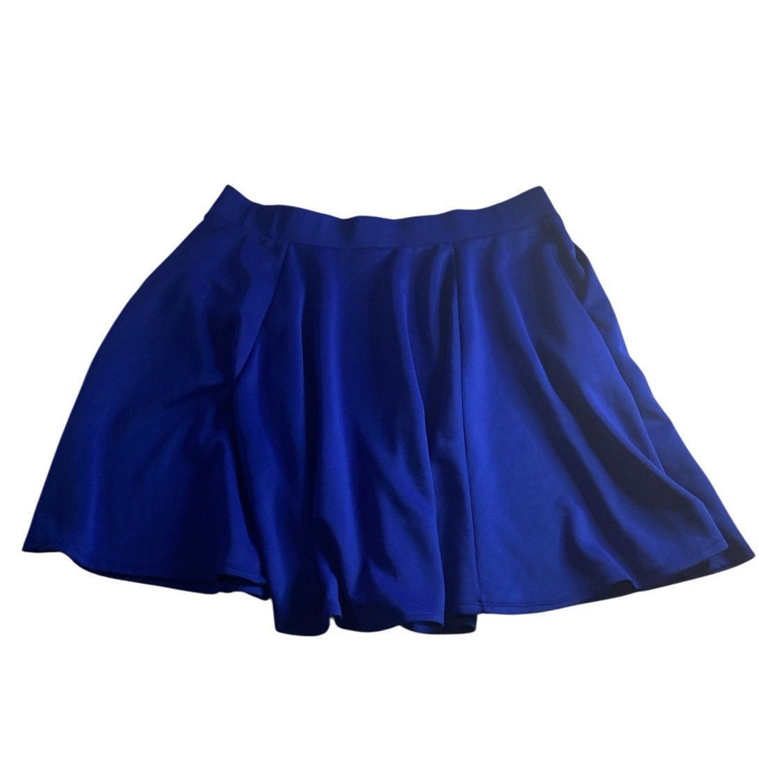 Other Y2K Royal Blue Skater Skirt Torrid Plus Size 3 Pockets Size 42" / US 20 - 6 Thumbnail