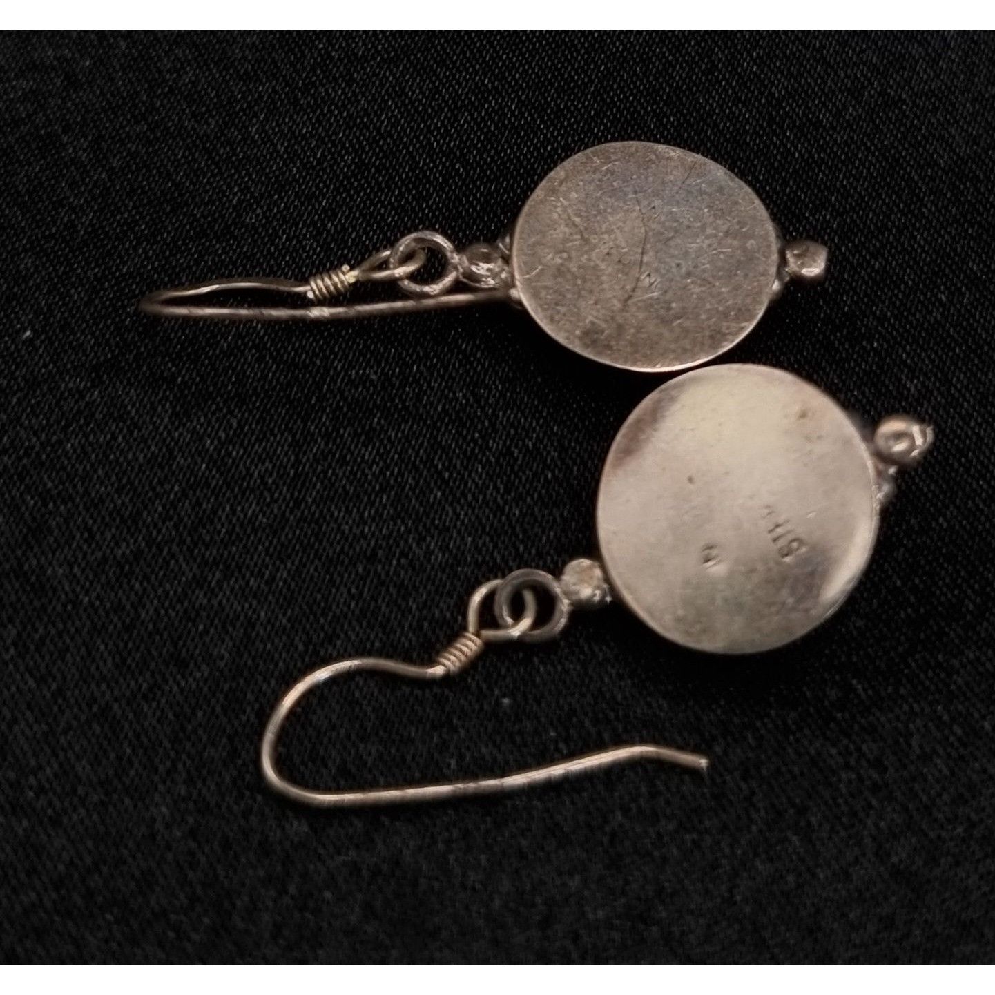 Vintage Early 2000s Rainbow Moonstone & 925 Sterling Silver Drop Ear Size ONE SIZE - 5 Thumbnail