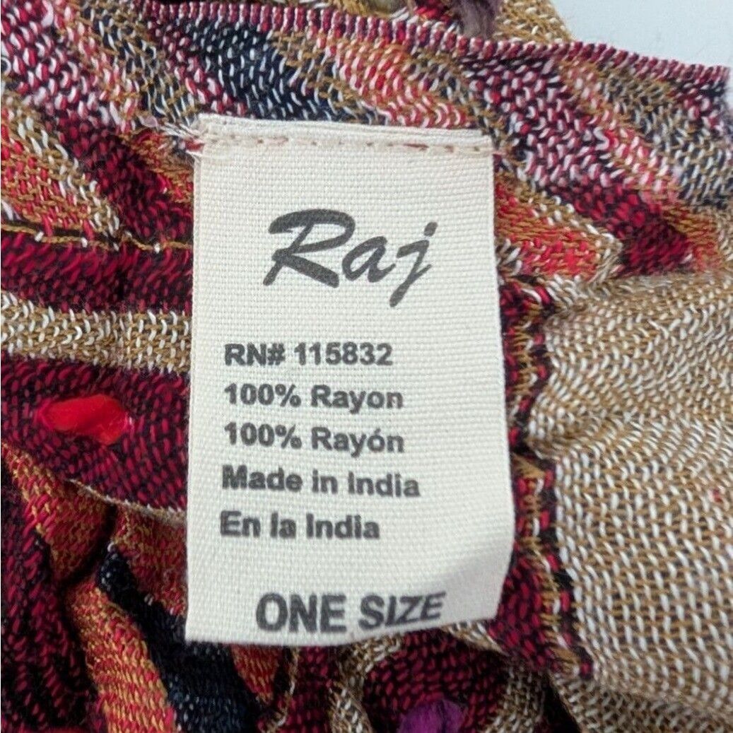 Designer Raj Floral Embroidered Cardigan Womens One Size Red Boho Size ONE SIZE - 6 Thumbnail