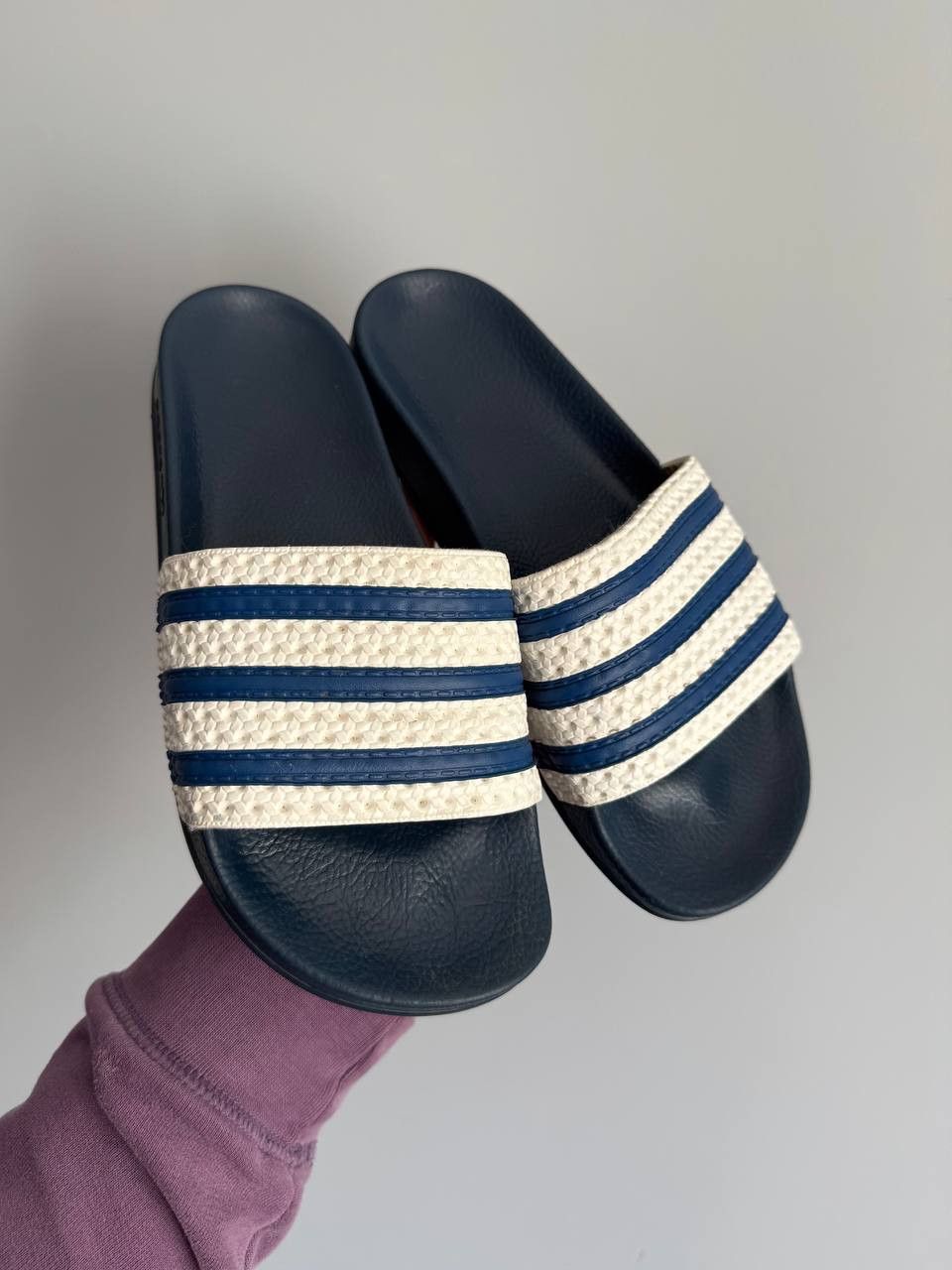 Adidas Vintage Adidas Adilette Flip Flops Sandals Retro Blue Size US 7.5 / EU 40-41 - 1 Thumbnail