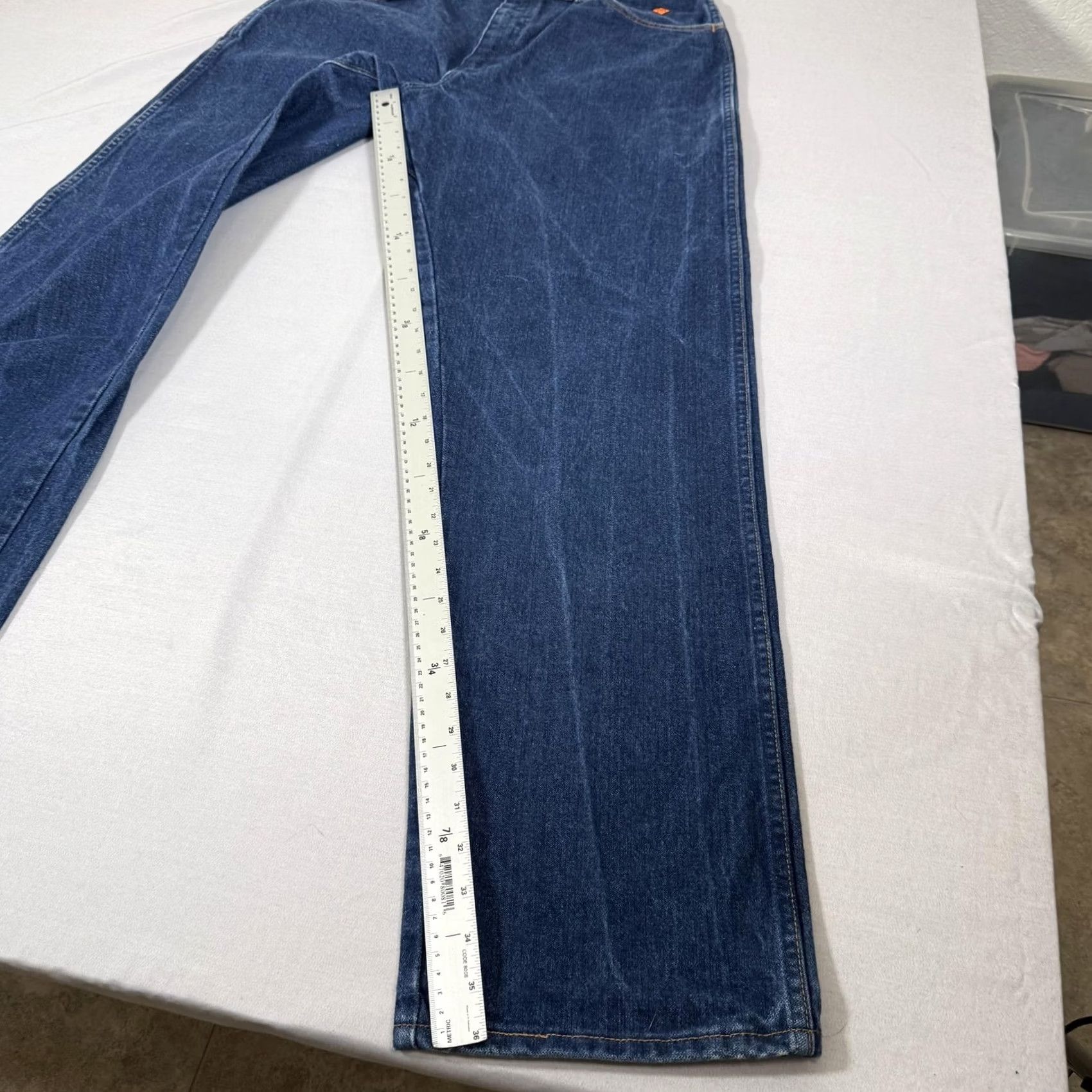 Wrangler WRANGLER Jeans Men 36x36 Blue FR Flame Resistant Relaxed Fit Denim Pants Western Straight Leg Workwear Size US 36 / EU 52 - 4 Thumbnail