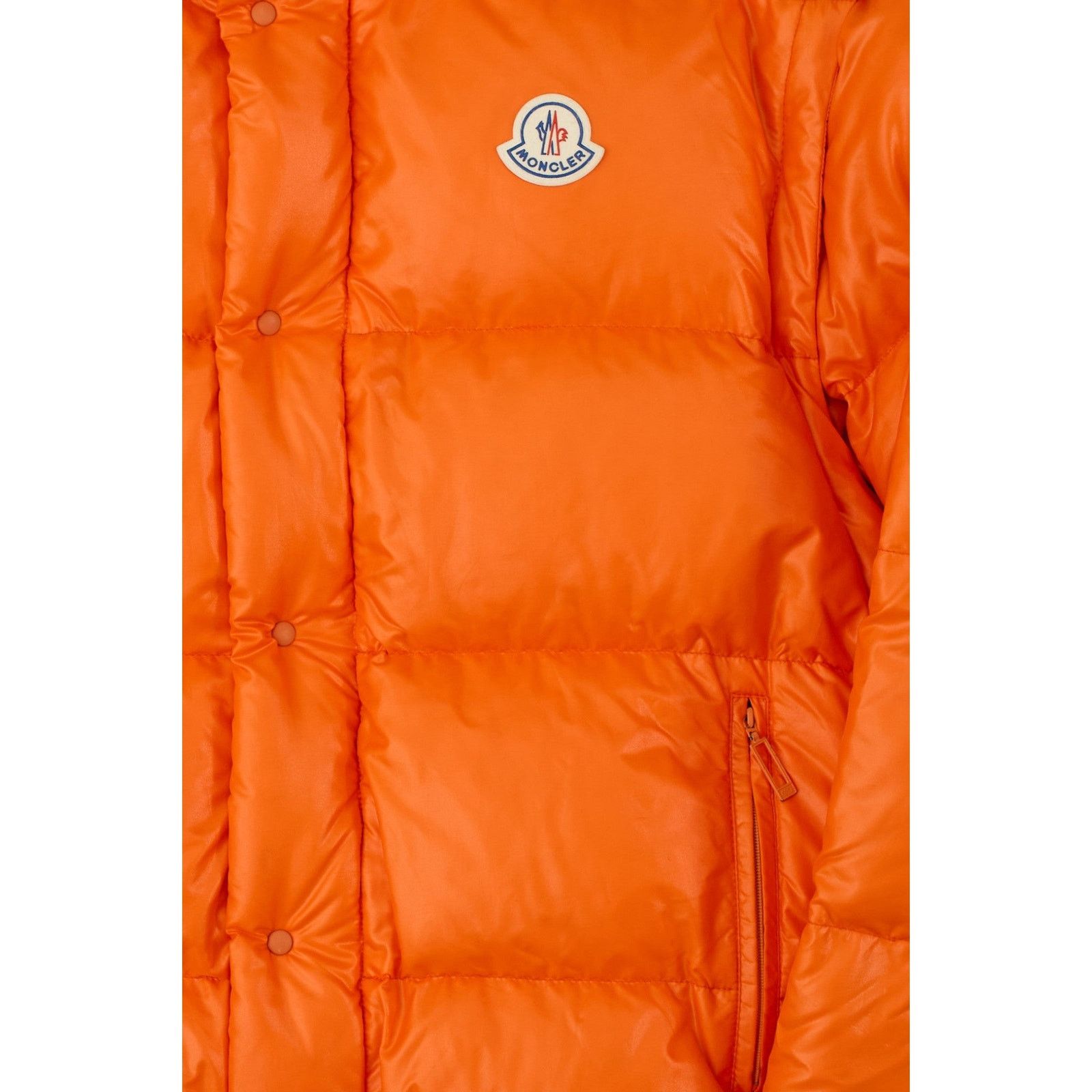 Moncler Orange Removable Sleeves Down Jacket Size US L / EU 52-54 / 3 - 5 Thumbnail