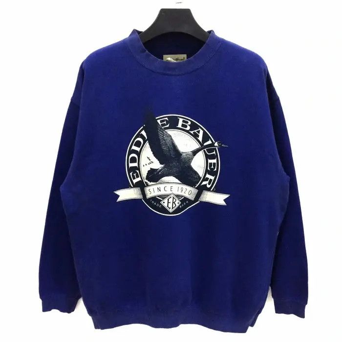 Eddie Bauer × Vintage Eddie Bauer Big Logo Sweatshirt Size US L / EU 52-54 / 3 - 1 Thumbnail