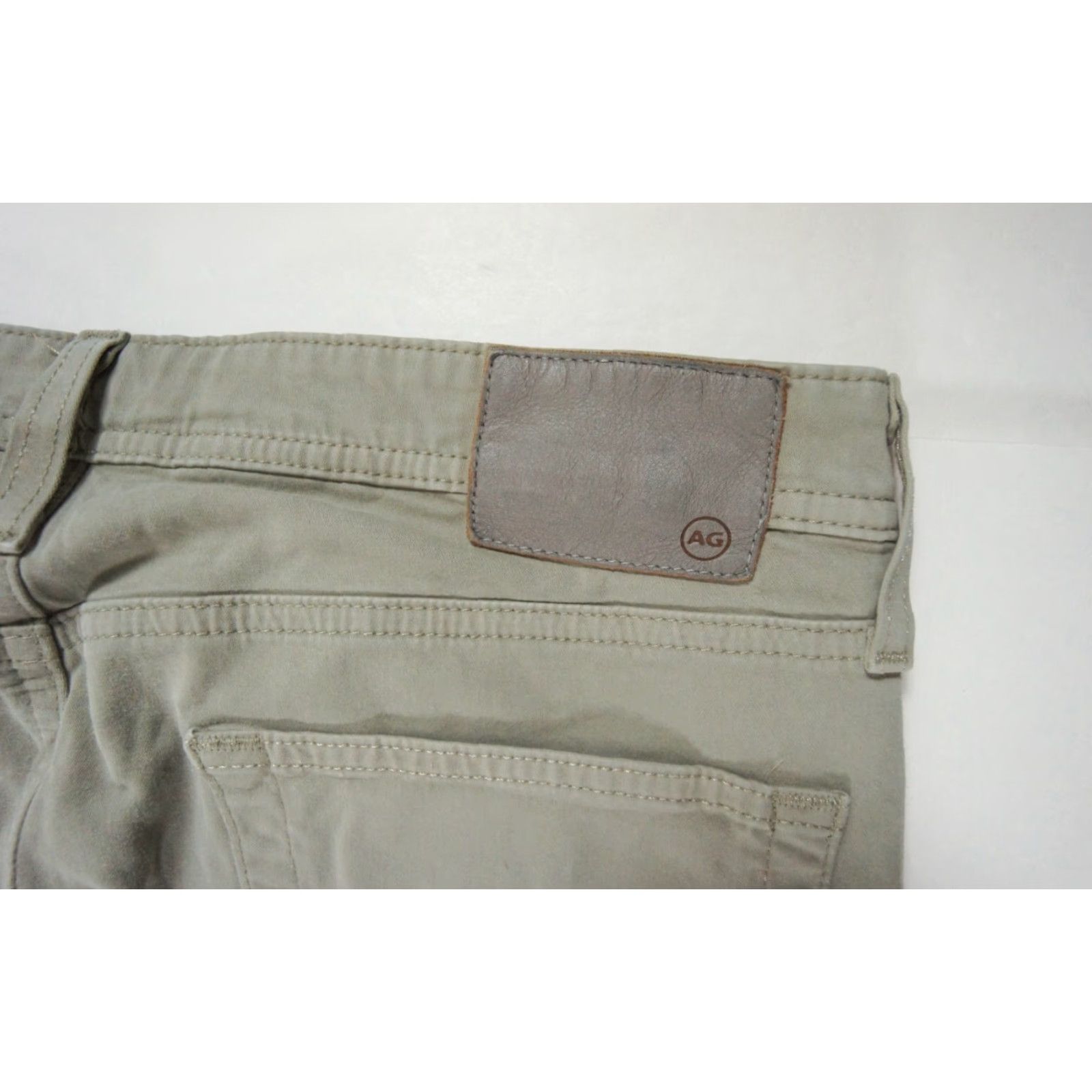 Vintage AG Adriano Goldschmied Pants Mens 34x28 Green The Protege Straight Leg Stretch Khakis Size US 34 / EU 50 - 6 Thumbnail