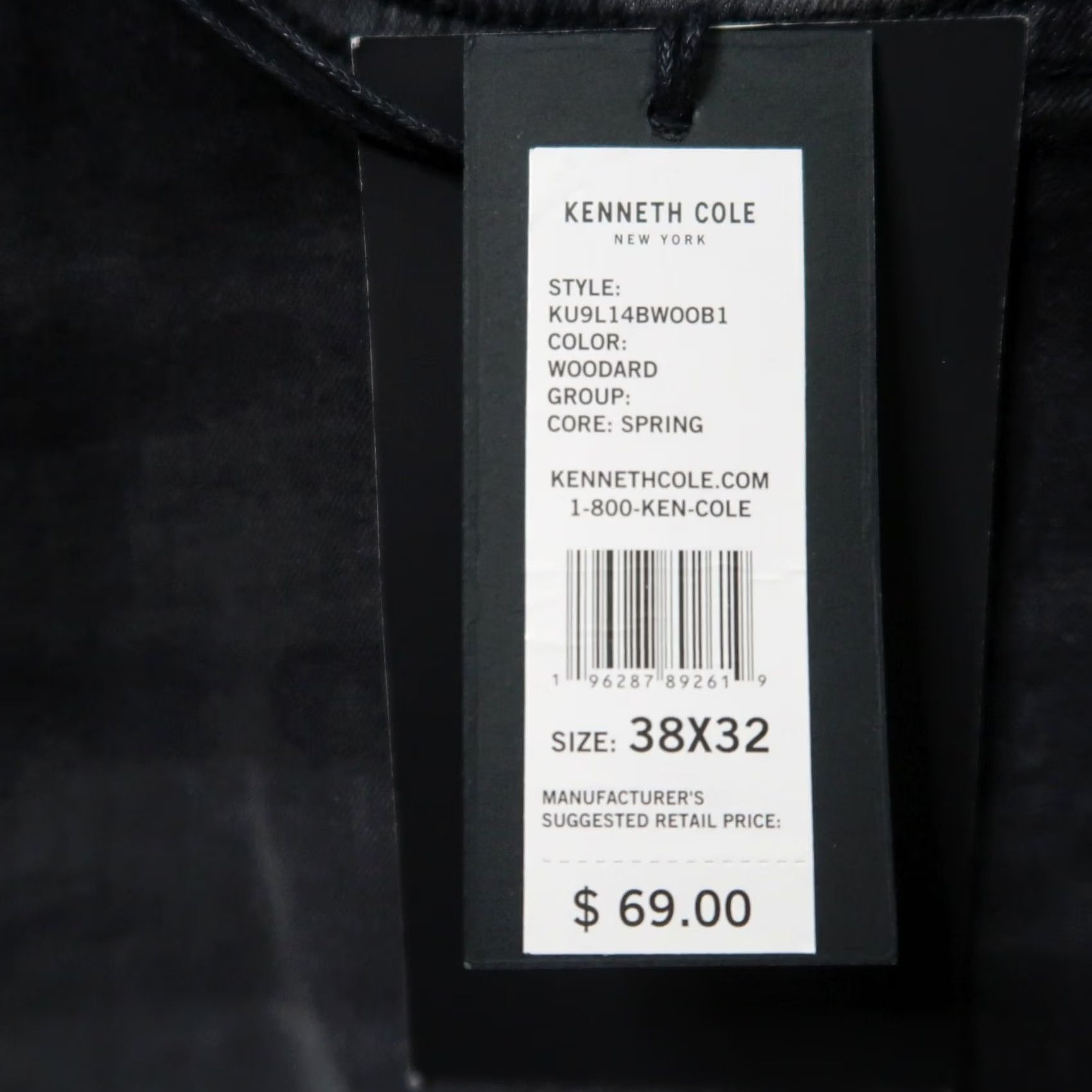 Kenneth Cole kenneth cole Slim Fit Jeans Men 36x32 Black Straight Leg Denim New with Tags Regular 5-Pocket Stretch Modern Preppy Clothing Mens Size US 36 / EU 52 - 5 Thumbnail