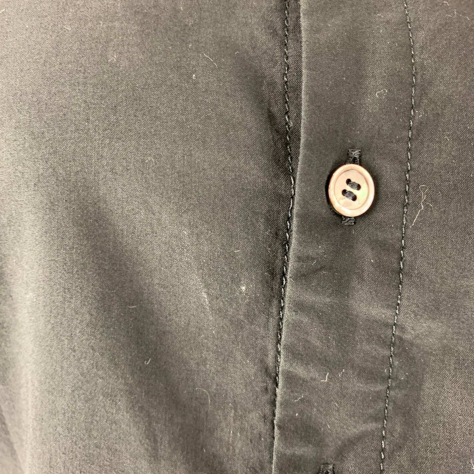 Comme des Garcons COMME des GARCONS Size S Black Cotton Collarless Blouse Size S / US 4 / IT 40 - 7 Thumbnail