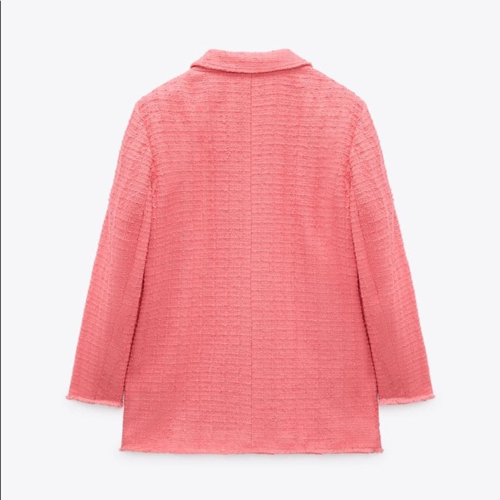 Zara ZARA BLOGGER FAVORITE TEXTURED DOUBLE BREASTED BLAZER Size S / US 4 / IT 40 - 17 Thumbnail