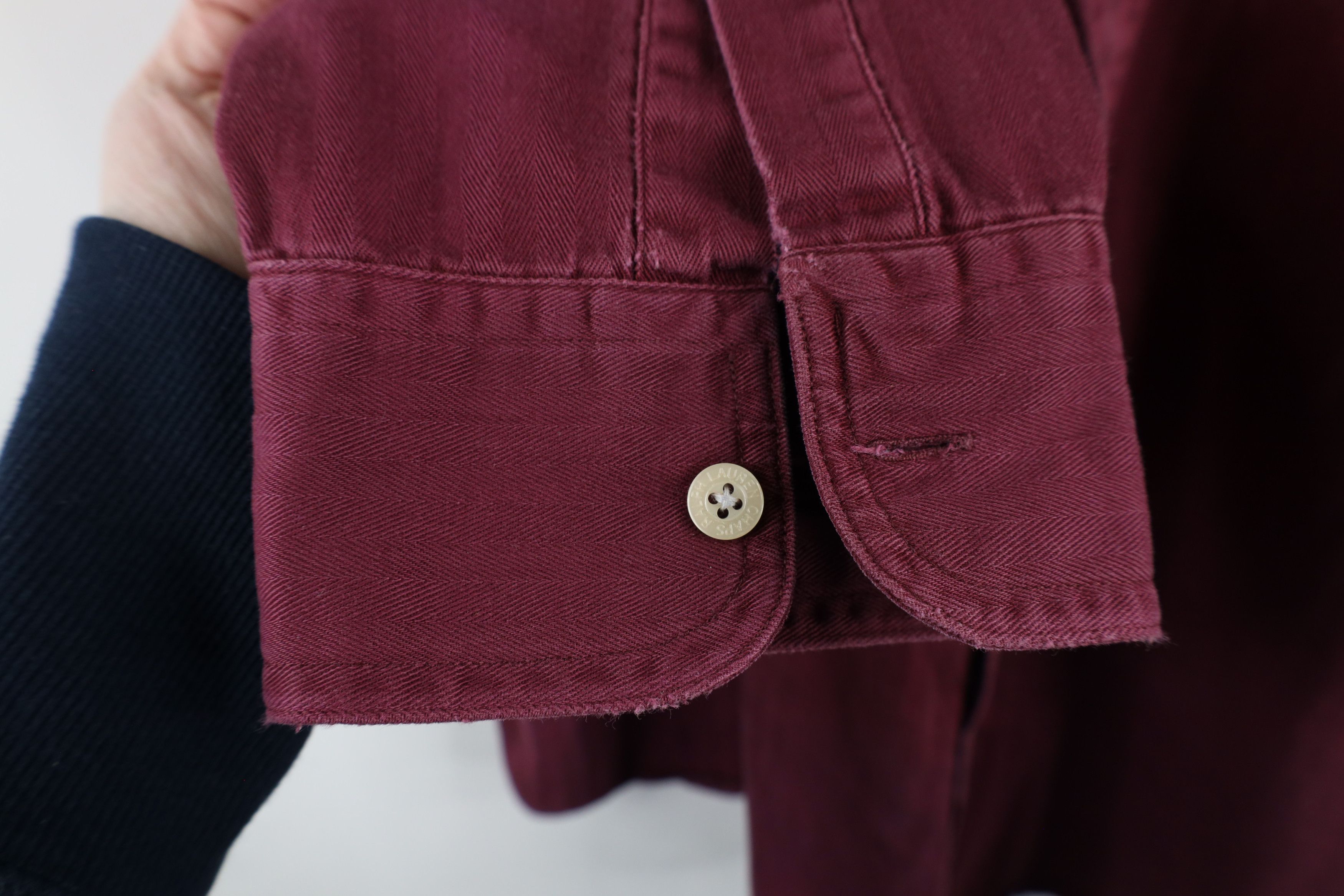 Ralph Lauren × Vintage Vtg 90s Chaps Ralph Lauren Herringbone Button Down Shirt Size US XXL / EU 58 / 5 - 9 Thumbnail