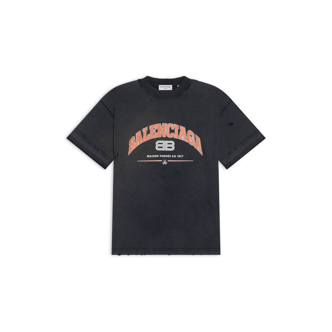 o1w1db10426 Maison Balenciaga T-Shirt Medium Fit in Black