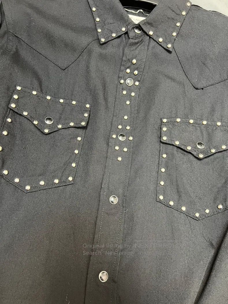Saint Laurent Paris Saint Laurent Paris Black Cat Eye Studs Shirt Size US M / EU 48-50 / 2 - 4 Thumbnail