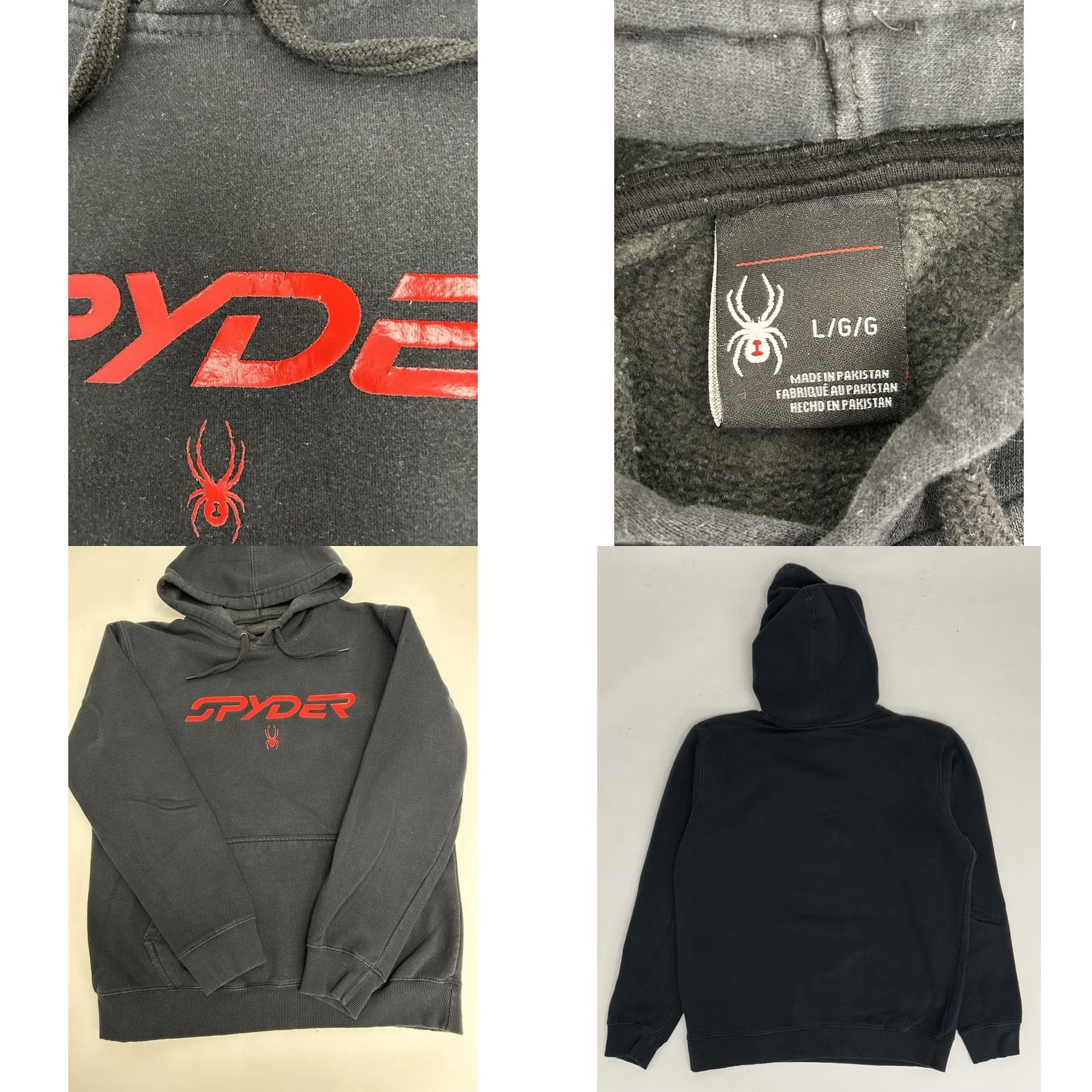 Spyder Spyder Hoodie Black/Red Pullover Sweatshirt Long Sleeve Men’s Size Large Used Size US L / EU 52-54 / 3 - 8 Thumbnail