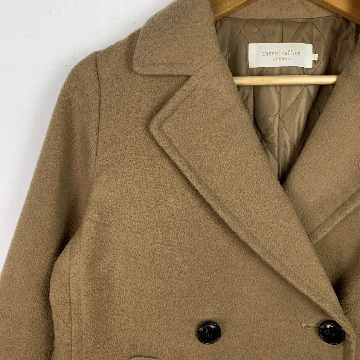 Japanese Brand × Vintage Vintage Chocol Raffine Breasted Wool Coat Size US L / EU 52-54 / 3 - 3 Thumbnail