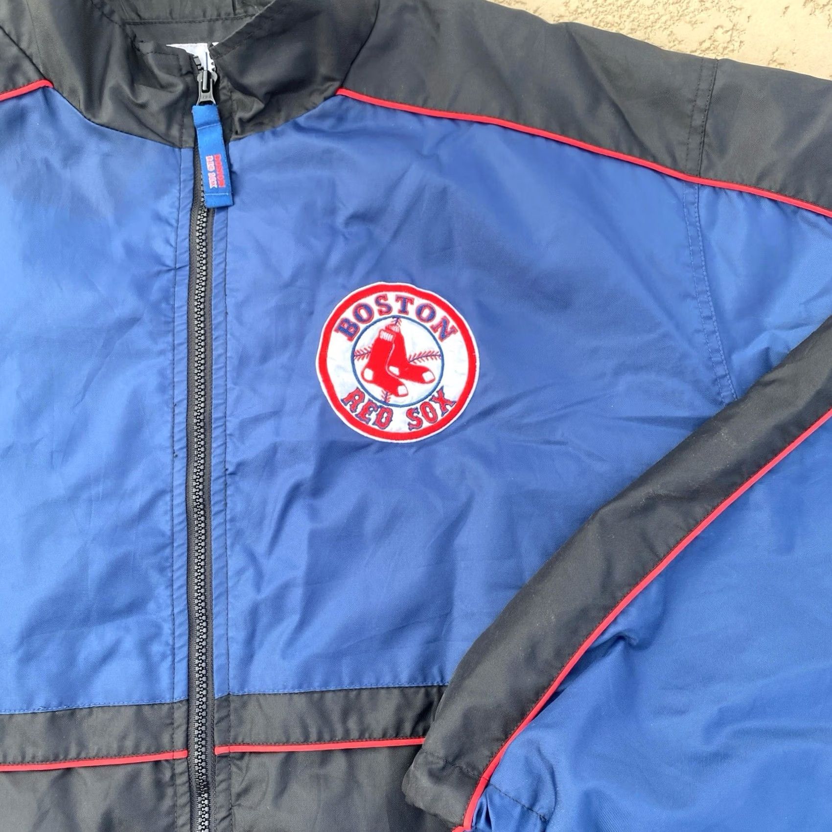 Vintage VINTAGE Boston Red Sox Baseball Mens 2 XLarge Stitches Coaches Sideline Jacket Windbreaker Red Embroidered MLB 90s Womens/Mens Size US XL / EU 56 / 4 - 2 Thumbnail