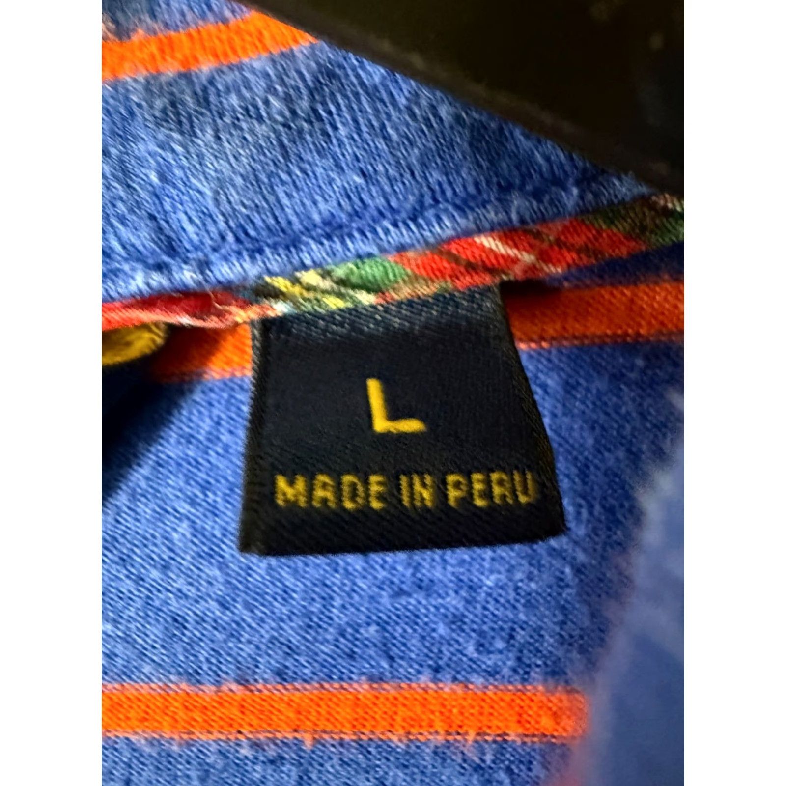 Polo Ralph Lauren Polo Ralph Lauren Polo Shirt Mens L Blue Orange Striped Logo Short Sleeve Vintage Lisle Size US L / EU 52-54 / 3 - 7 Thumbnail