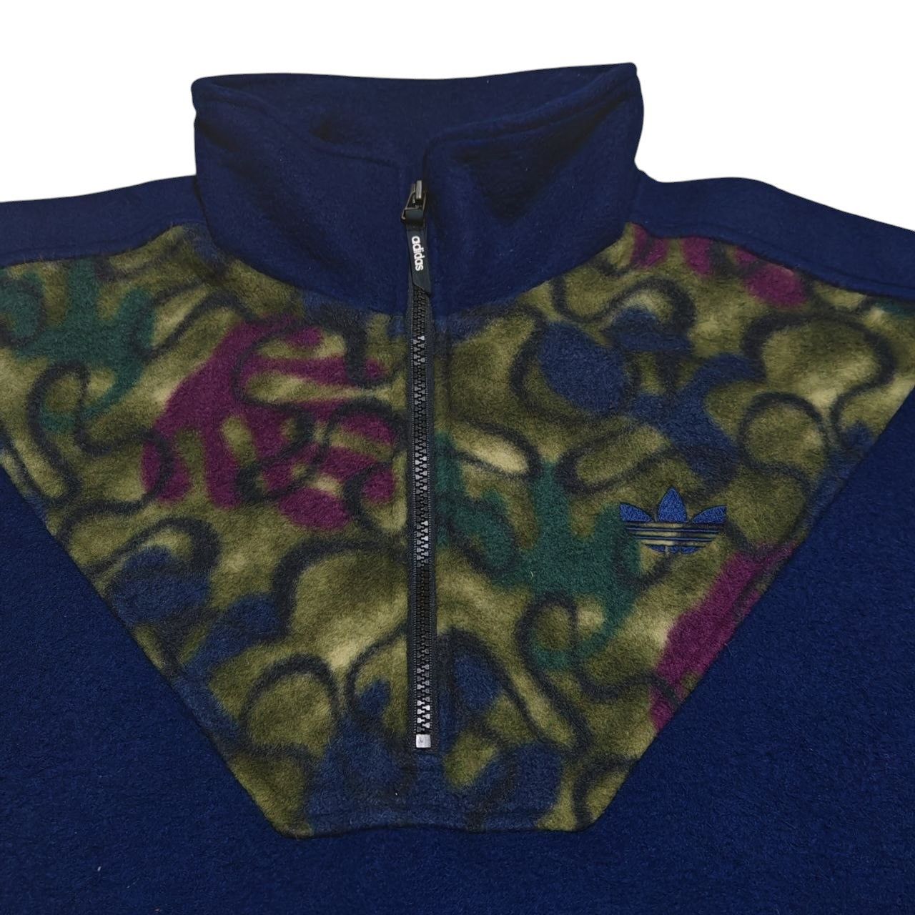 Adidas Rare Vintage Adidas Trefoils Fleece Sweater By Decente Japan Size US M / EU 48-50 / 2 - 9 Thumbnail