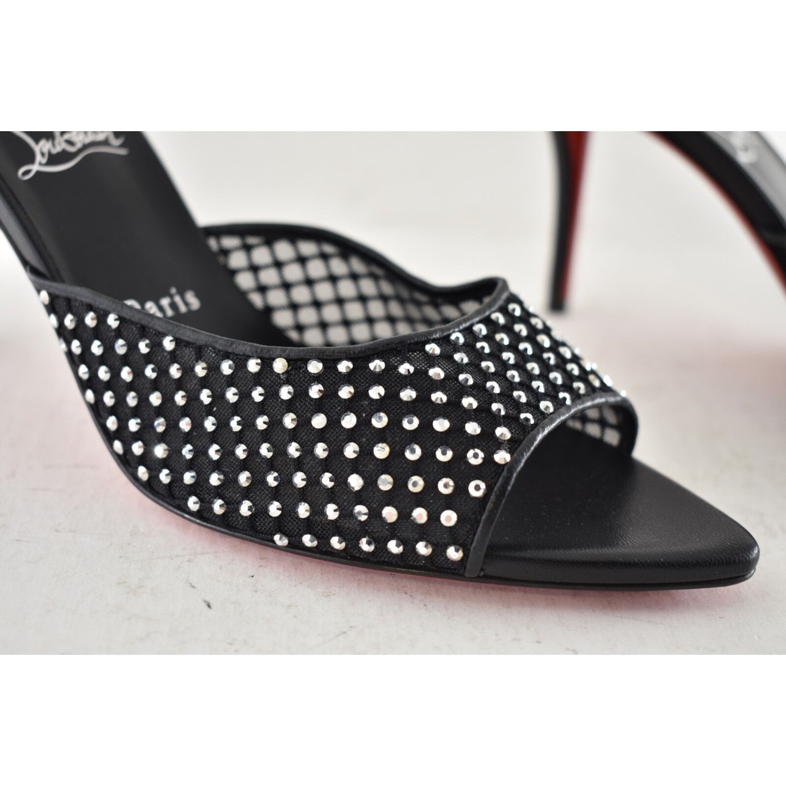 Christian Louboutin Christian Louboutin Apostropha Mule Mesh Strass 80 Pump 38 Size US 8 / IT 38 - 7 Thumbnail