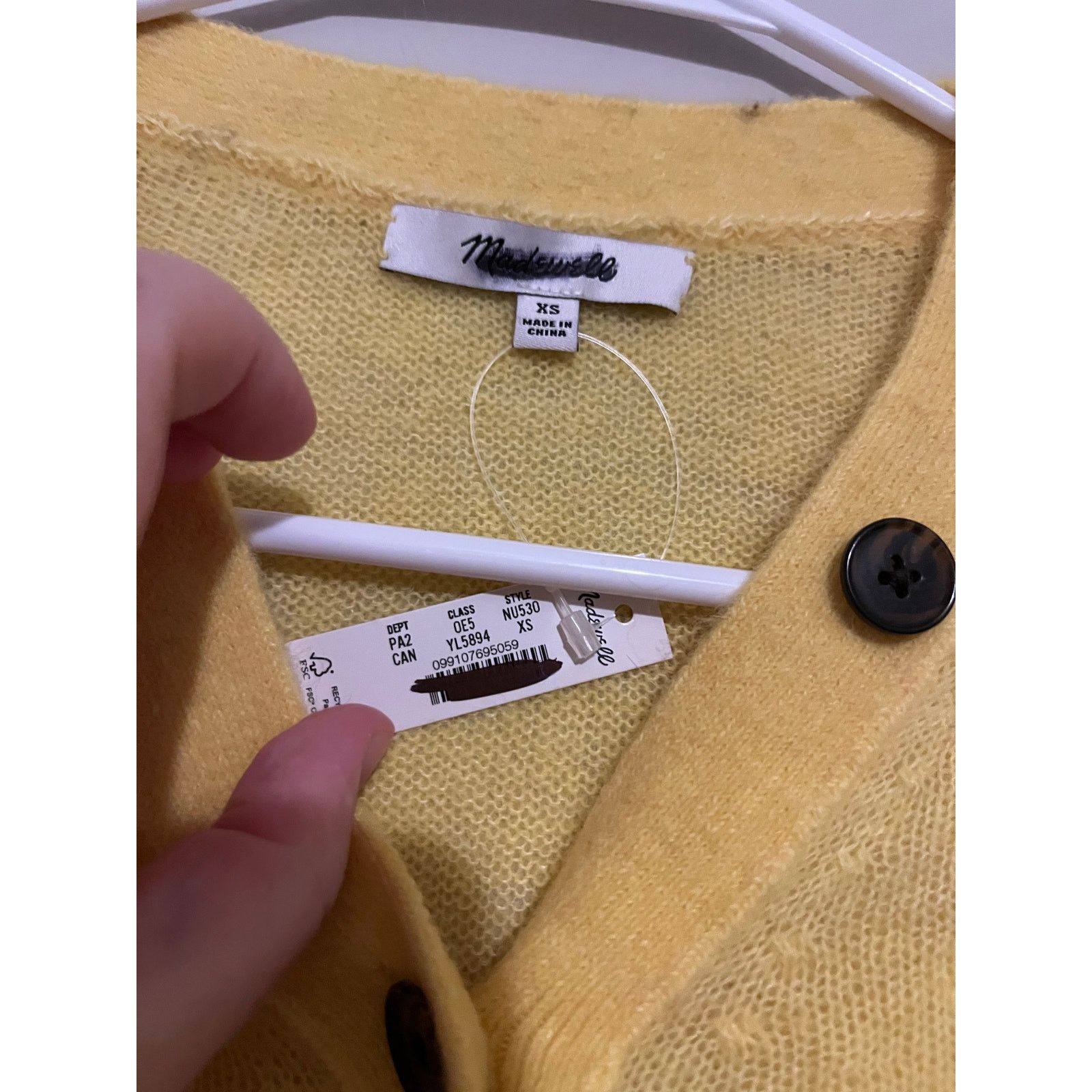 Madewell Madewell Alpaca-Blend V-Neck Cardigan Canary Yellow Size XS Size XS / US 0-2 / IT 36-38 - 6 Thumbnail