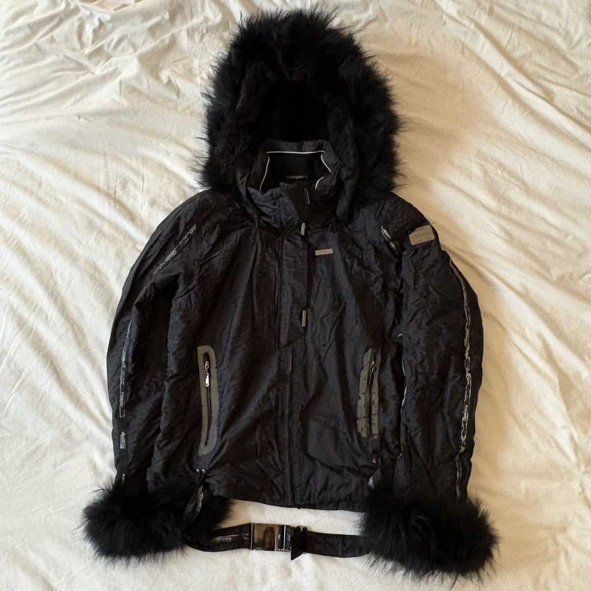 Other Icepeak Black Snow Coat Fur Hood & Fur Cuffs Bejewelled Size US XS / EU 42 / 0 - 1 Thumbnail