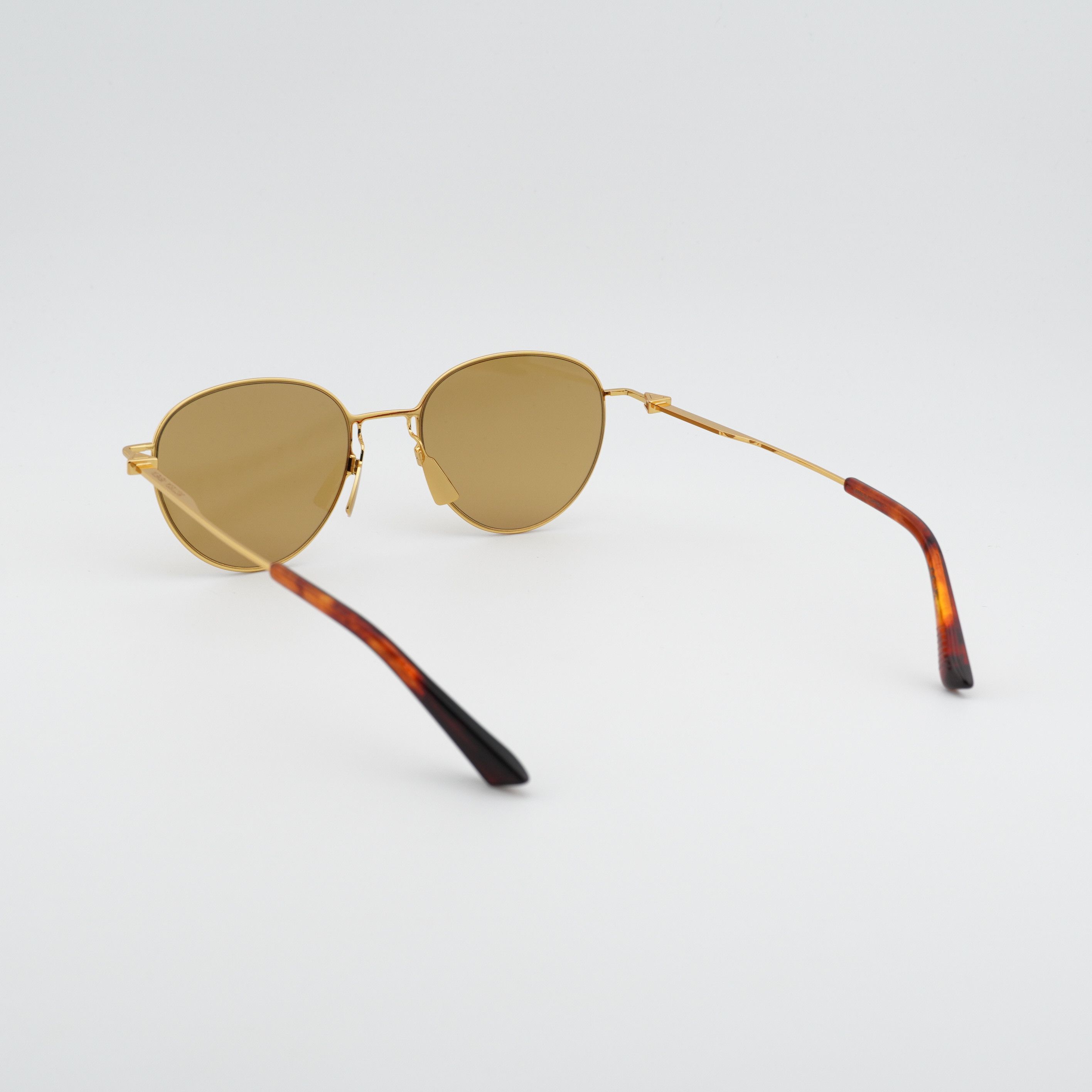 Bottega Veneta Bottega Veneta BV1268S 004 Sunglasses Gold Aviator Frame Size ONE SIZE - 3 Thumbnail