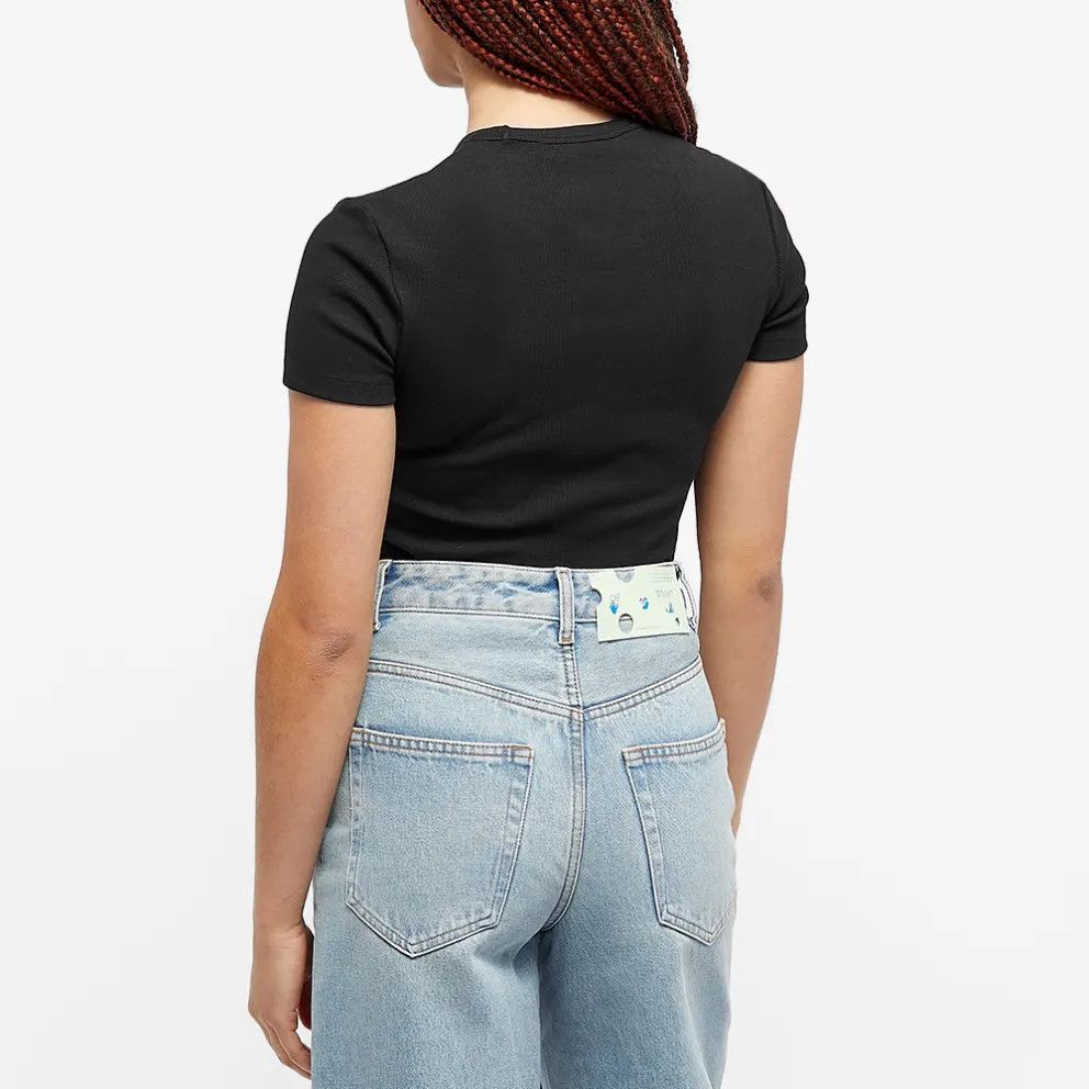 Off-White o1mle0425 Off Stamp Rib Basic T-Shirt in Black Size XL / US 12-14 / IT 48-50 - 4 Thumbnail