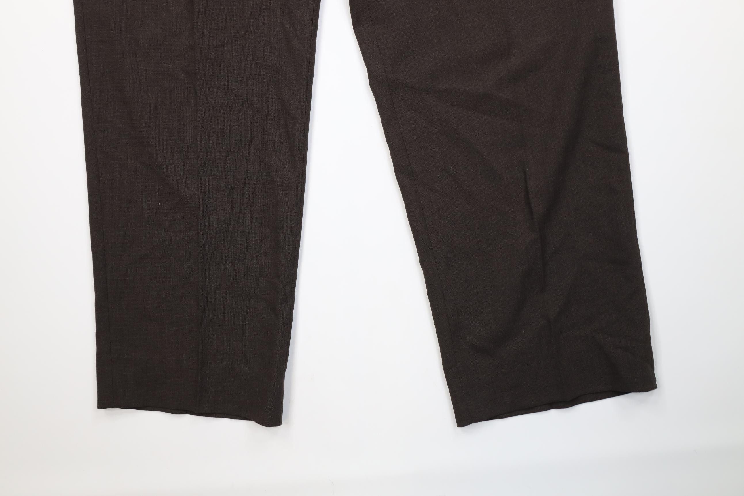 Vintage Vintage 90s Streetwear Pleated Wide Leg Chino Pants Brown Size US 38 / EU 54 - 4 Thumbnail