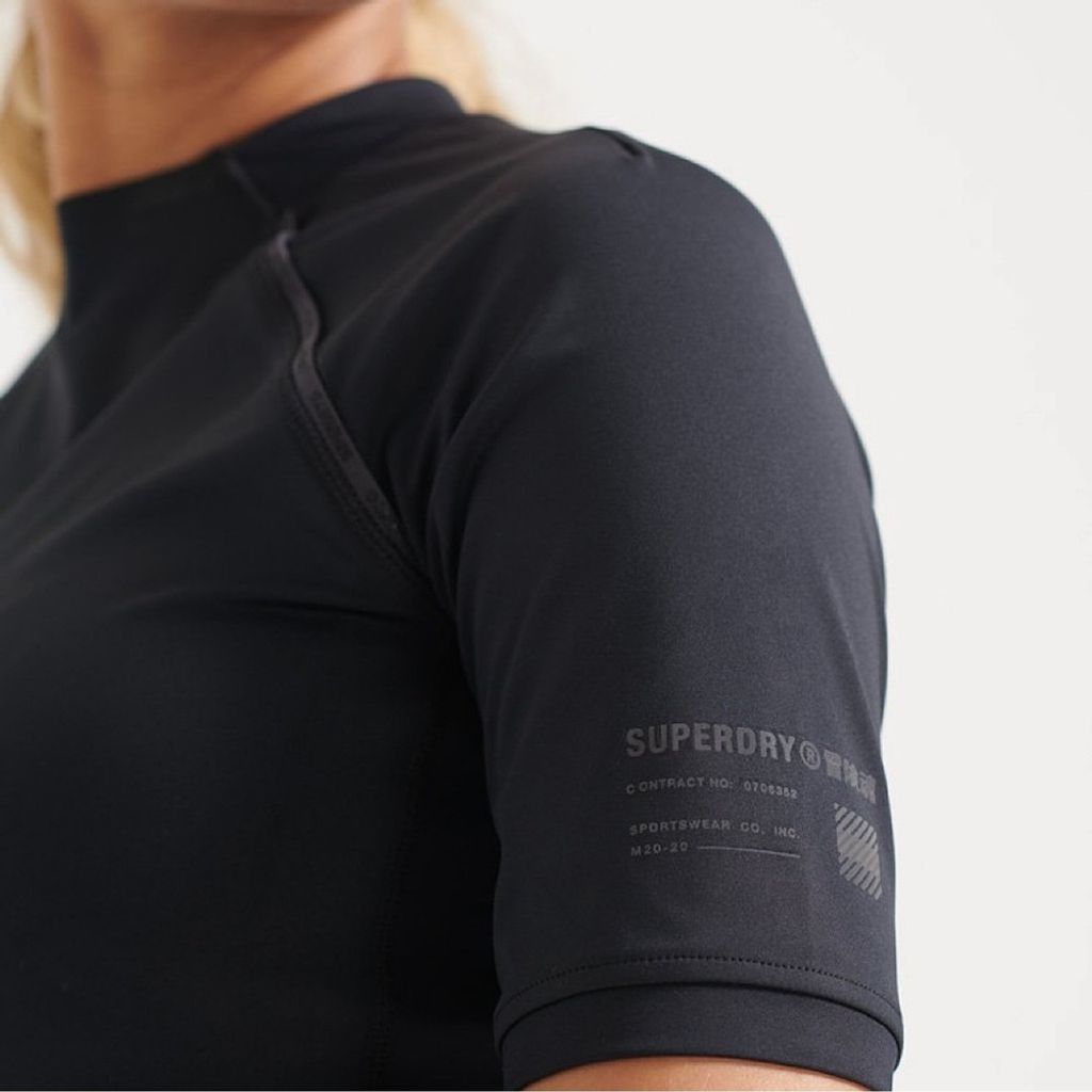 Superdry SUPERDRY Run 3/4 Sleeve Crop Top Women’s SIZE XL. Black Size XL / US 12-14 / IT 48-50 - 4 Thumbnail