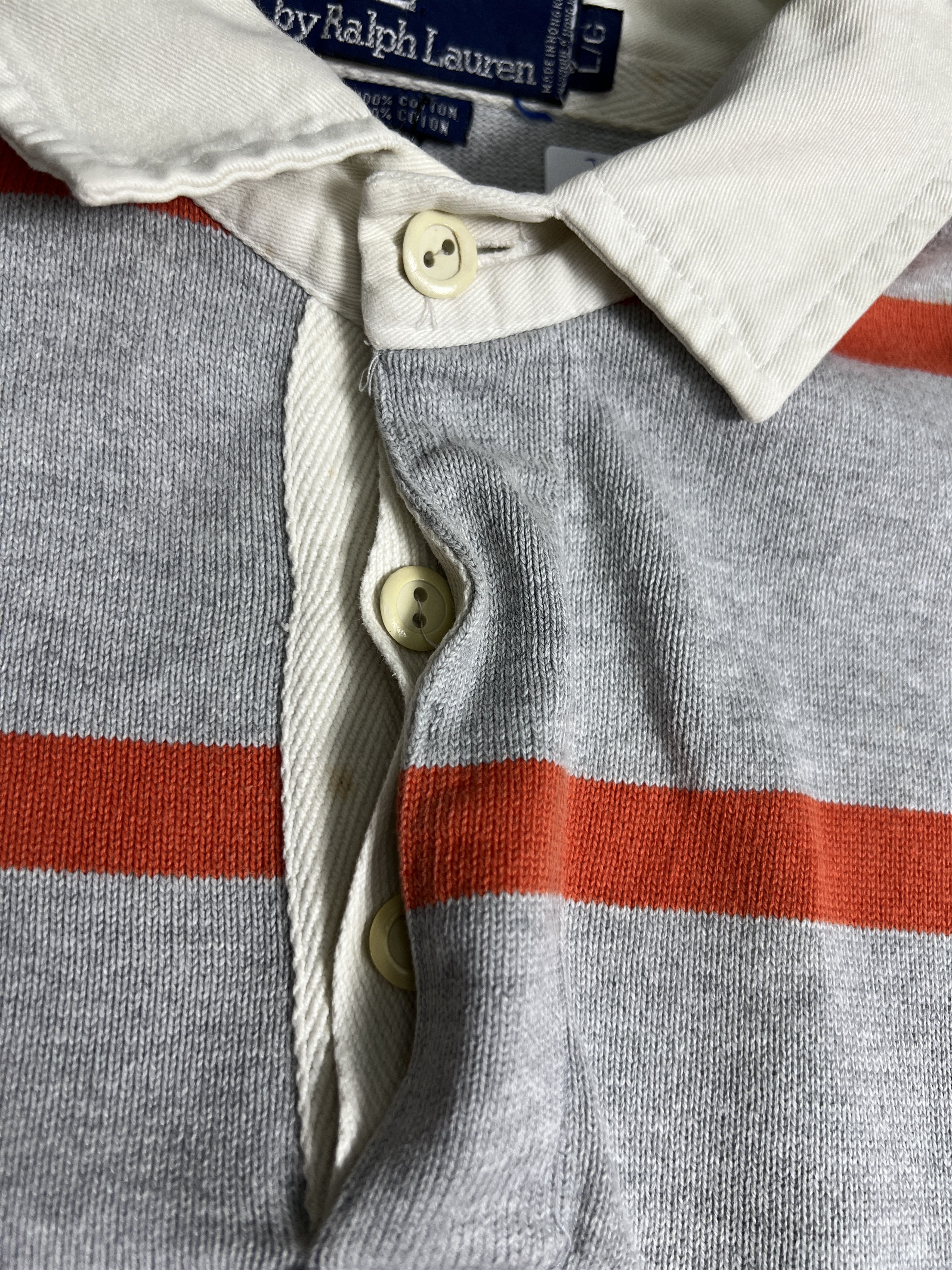 Polo Ralph Lauren Vintage Polo Ralph Lauren Striped Rugby Shirt (L) JKA492 Size US L / EU 52-54 / 3 - 5 Thumbnail