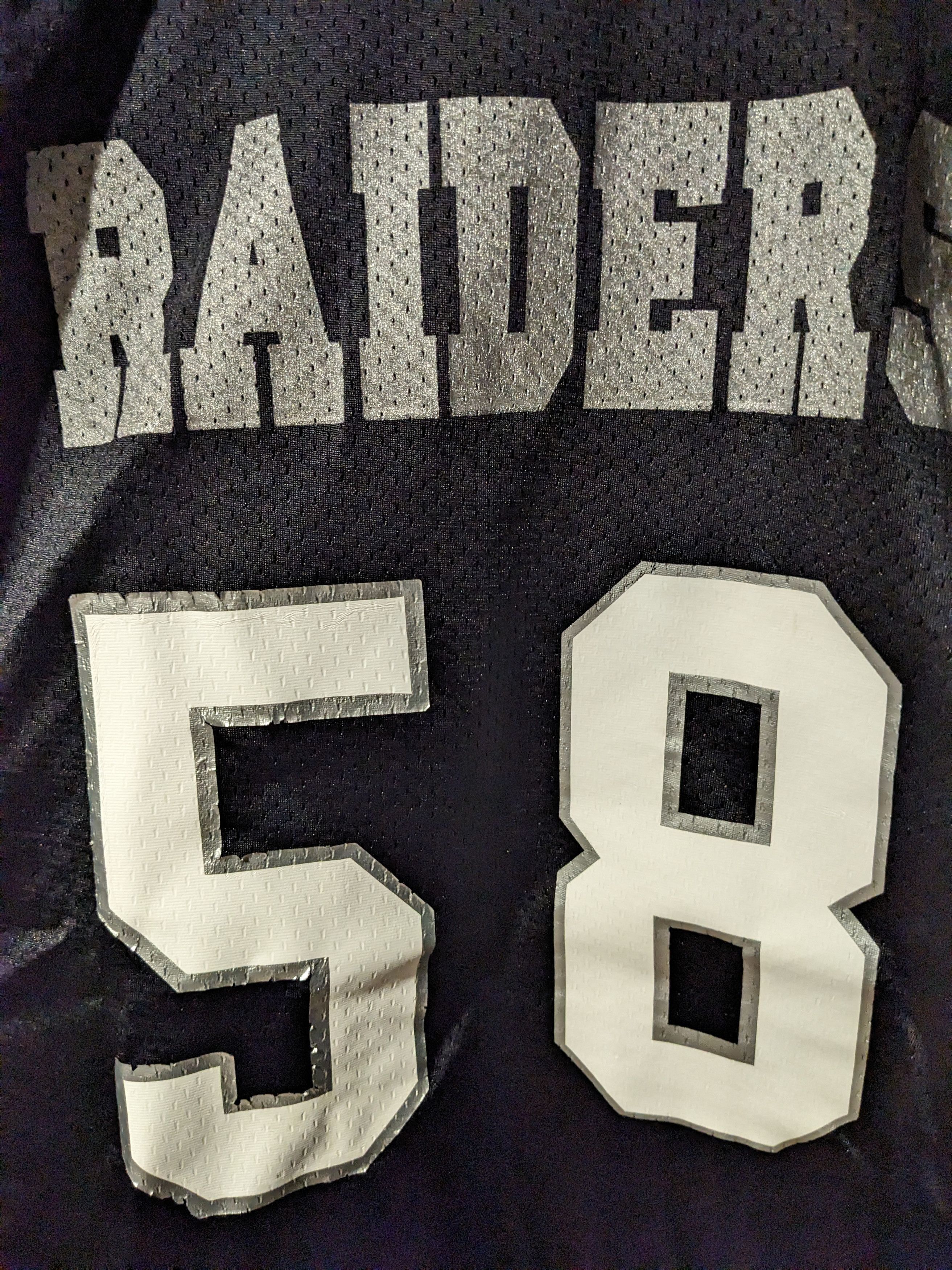 NFL × Vintage Vintage 90s Oakland Raiders NFL Football XX-Large Jersey Size US XXL / EU 58 / 5 - 2 Thumbnail