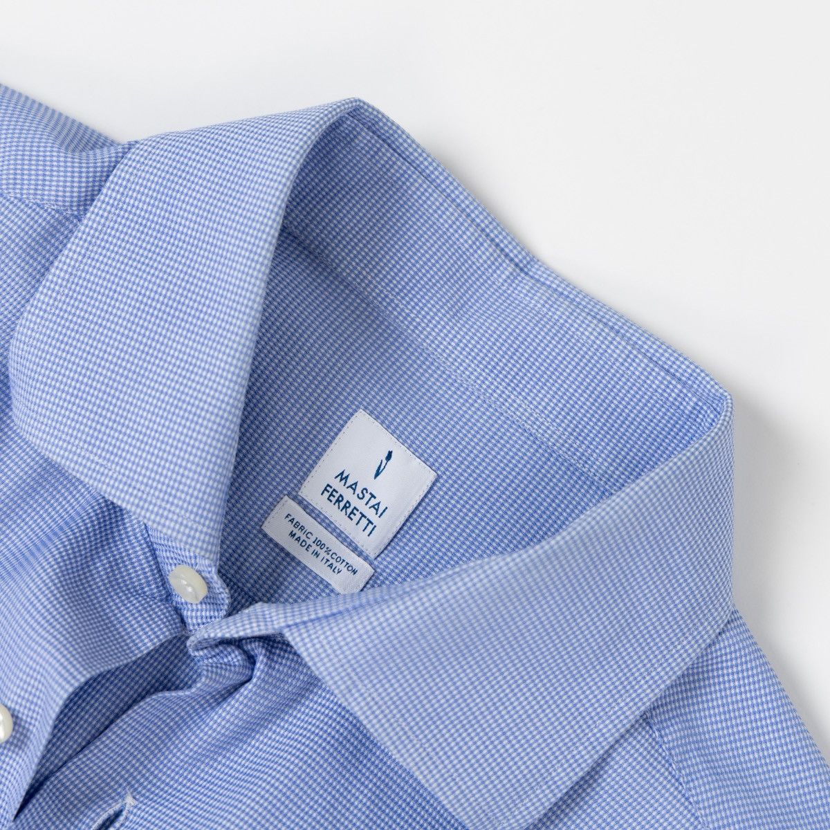 Other Mastai Ferretti Mens Blue Dress Shirt Button Up Long Sleeve Size US M / EU 48-50 / 2 - 5 Thumbnail