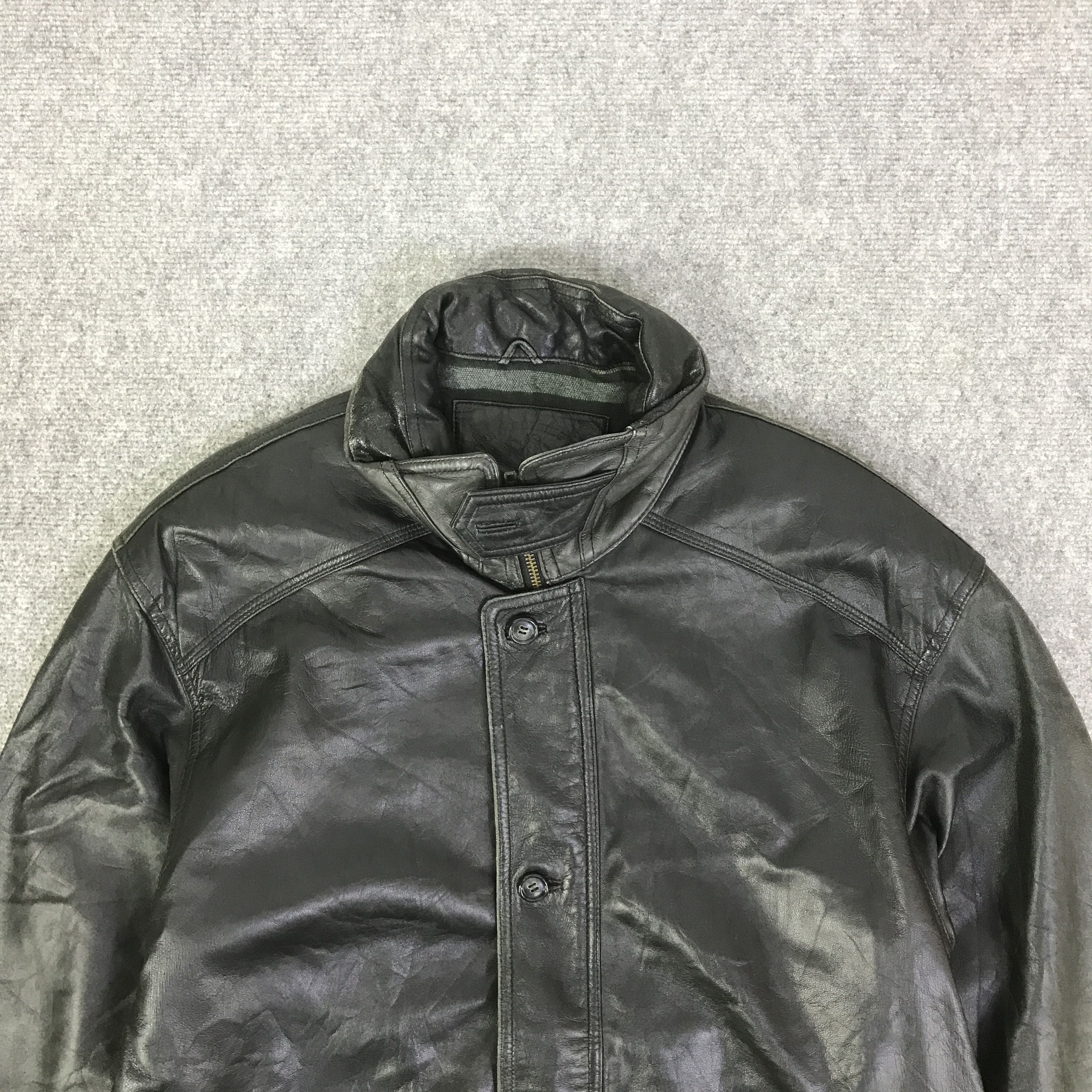 Japanese Brand JAPANESE BRAND LEATHER PARKAS JACKET K123B8 Size US L / EU 52-54 / 3 - 2 Thumbnail